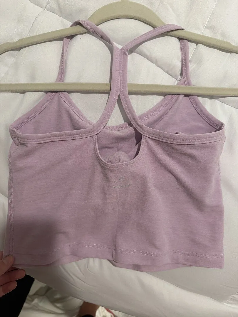 Beyond Yoga Spacedye Slim Racerback Cropped Tank linne Berry Red Heather