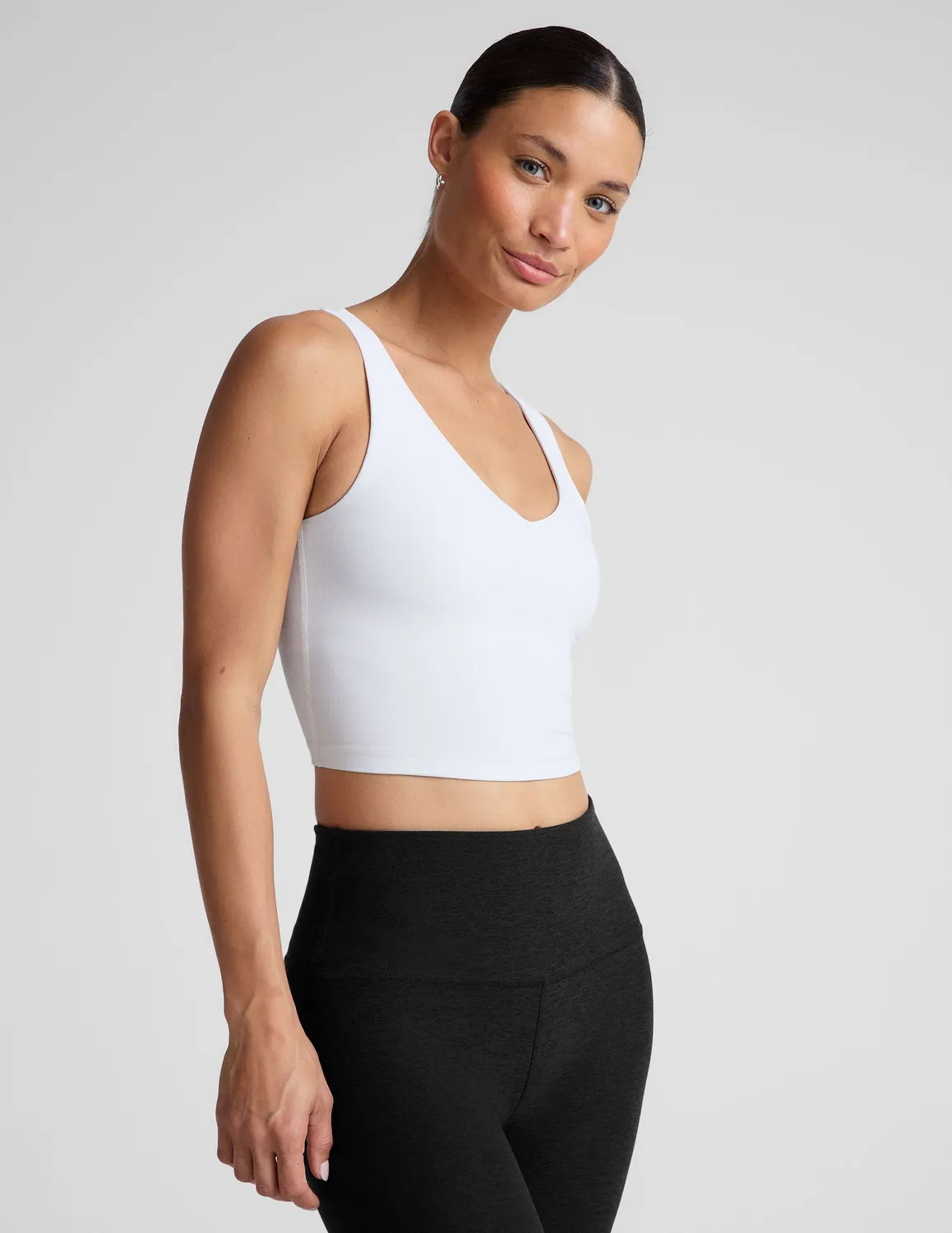 Beyond Yoga Spacedye Good Day Cropped Tank träningslinne Cloud White