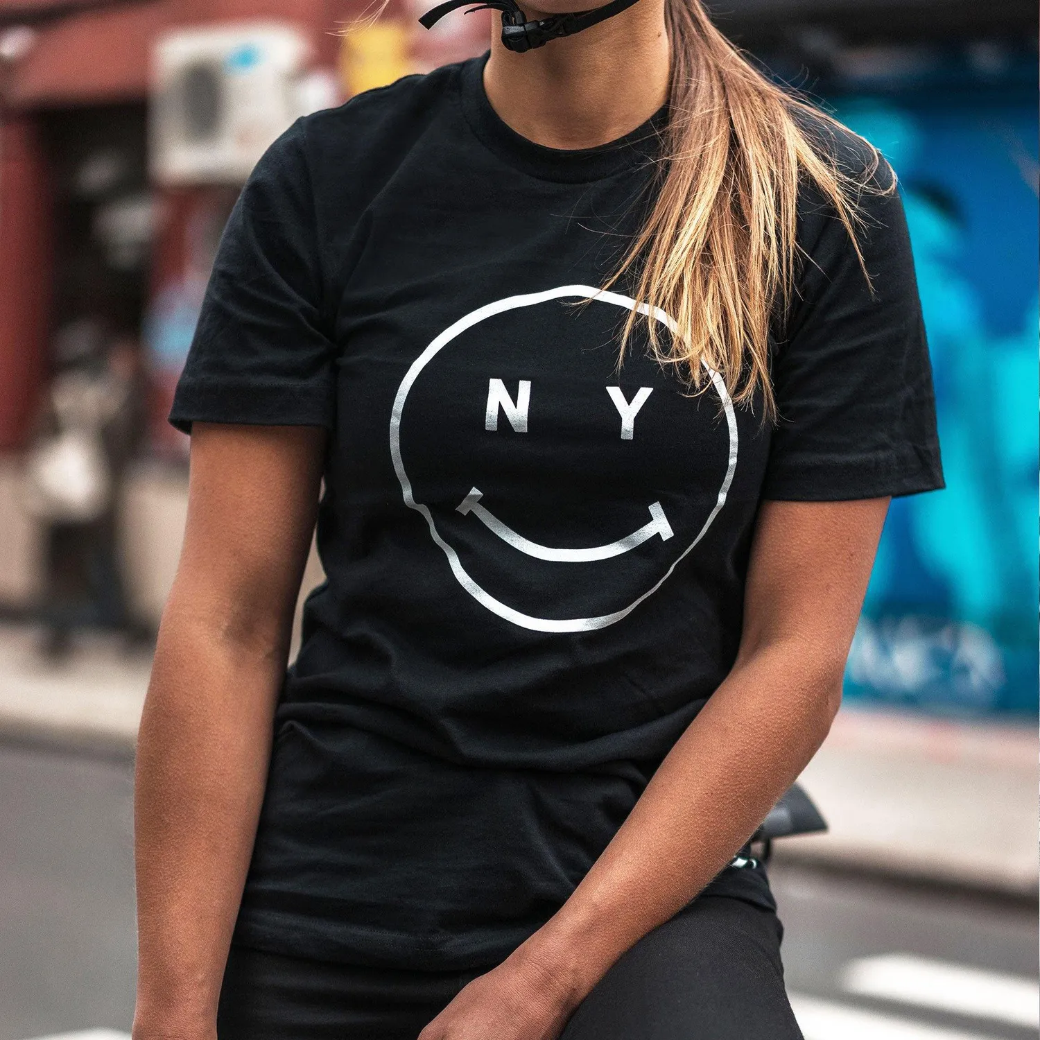 Giordana Knowlita New York Smiley t-shirt svart bomull