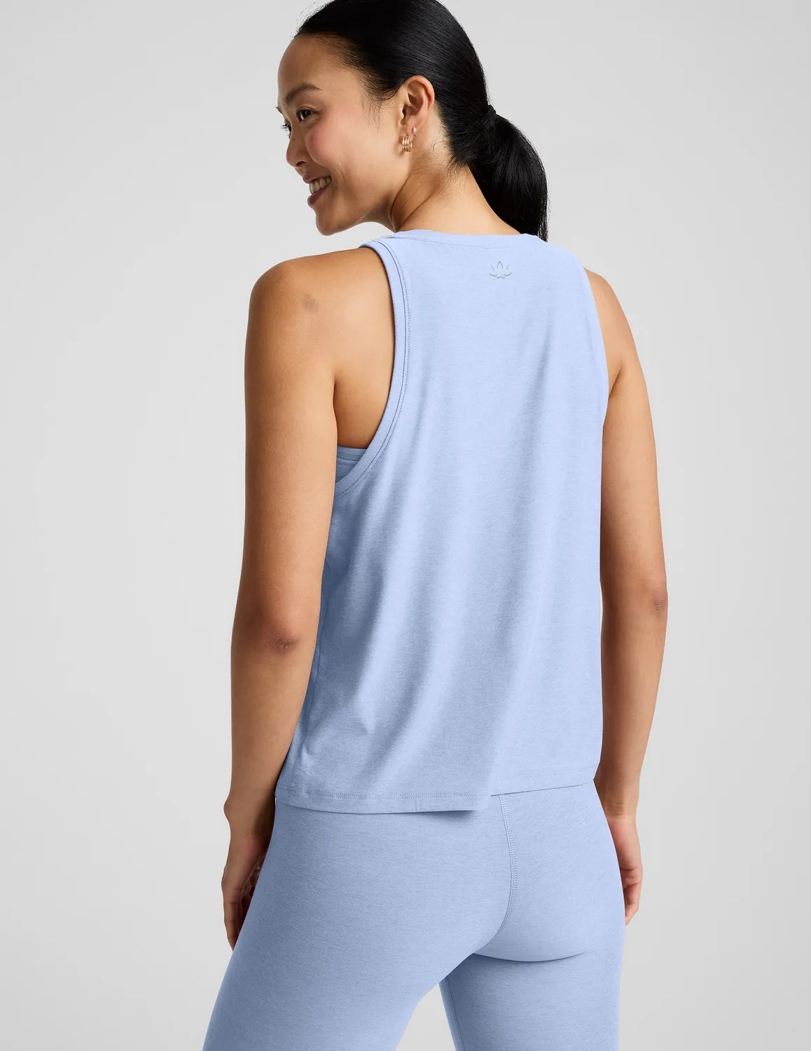 Beyond Yoga Featherweight Rebalance Tank linne Pastel Periwinkle lös