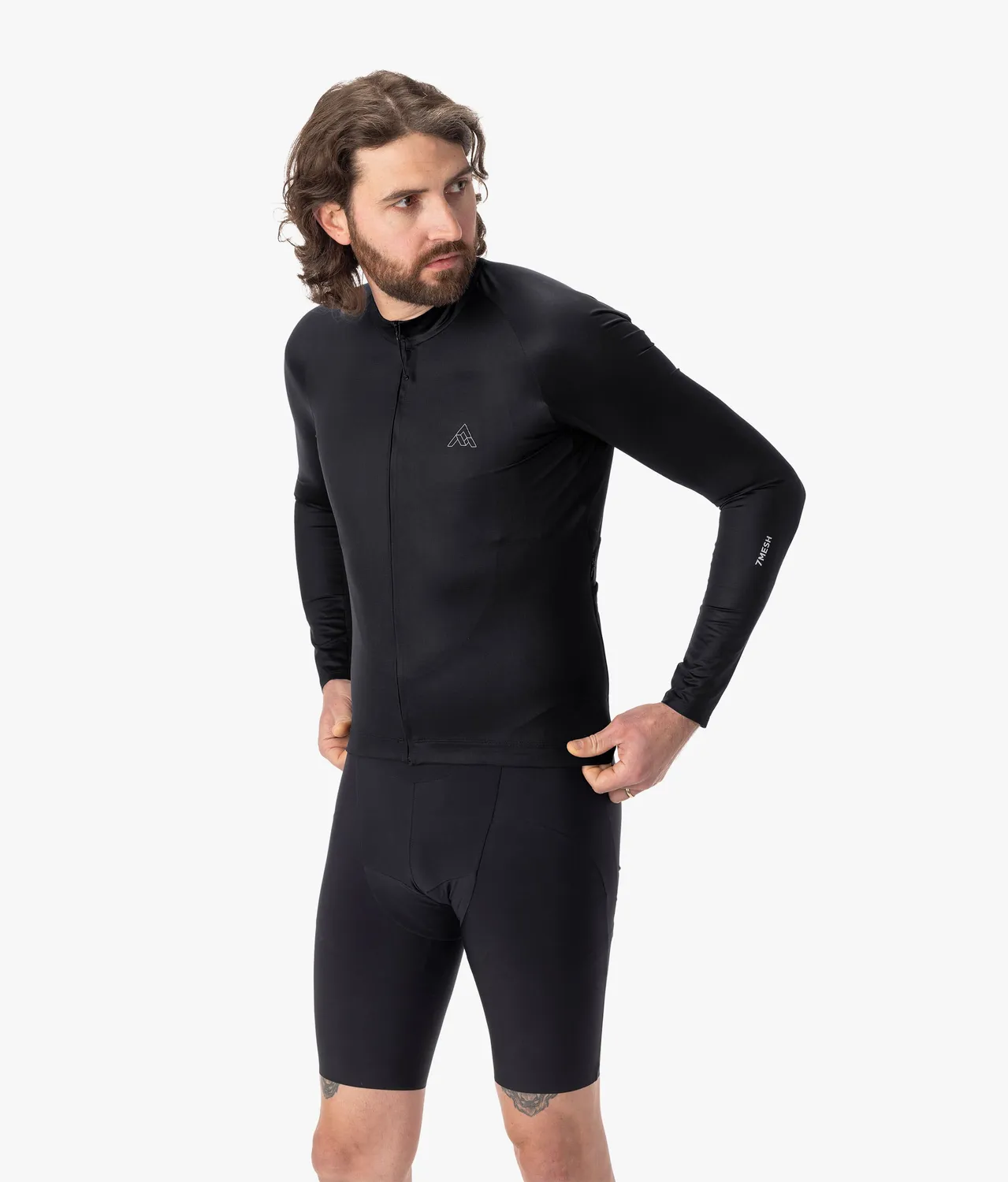 7MESH Atlas Long Sleeve cykeltröja herr svart långärmad