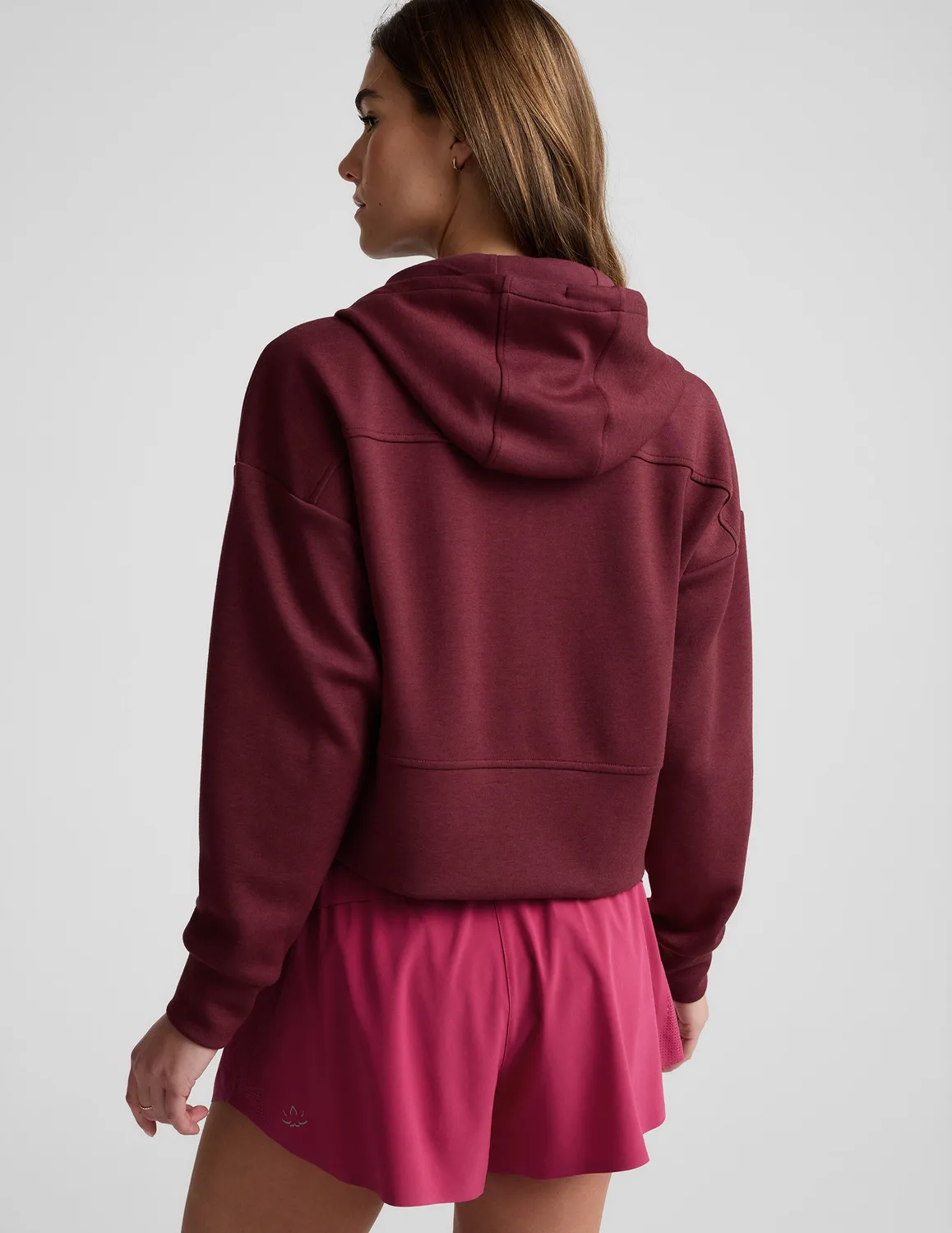 Beyond Yoga SoftSpring Full Zip Hooded Jacket hoodie vinröd