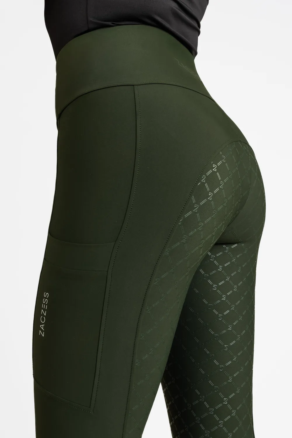 ZacZess Ohio ridleggings emerald full grip hög midja