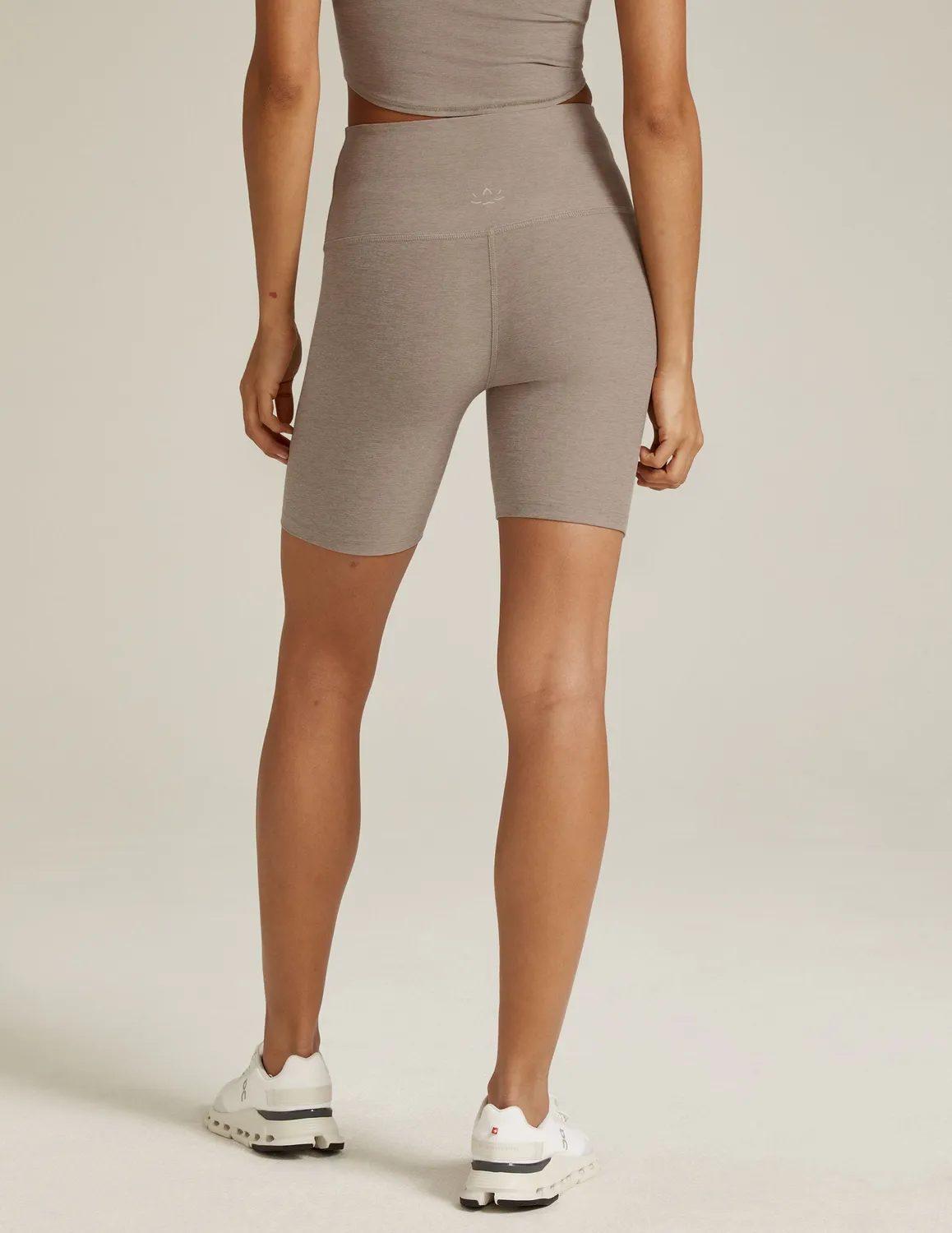Beyond Yoga Spacedye Keep Pace cykelbyxor 7" Birch Heather hög midja