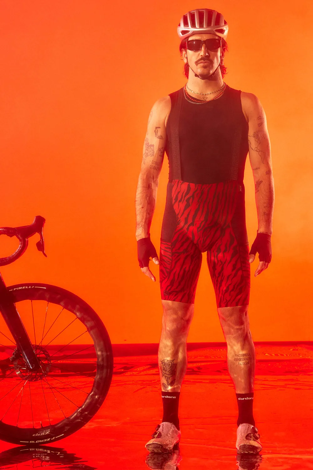 Giordana Beyond Gravel Tiger Cargo cykelbyxor röd
