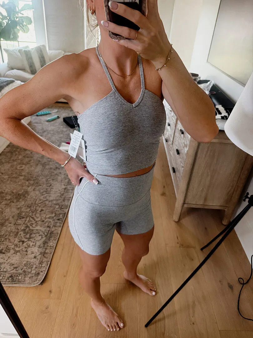 Beyond Yoga Spacedye Make It Strappy Tank träningslinne Silver Mist