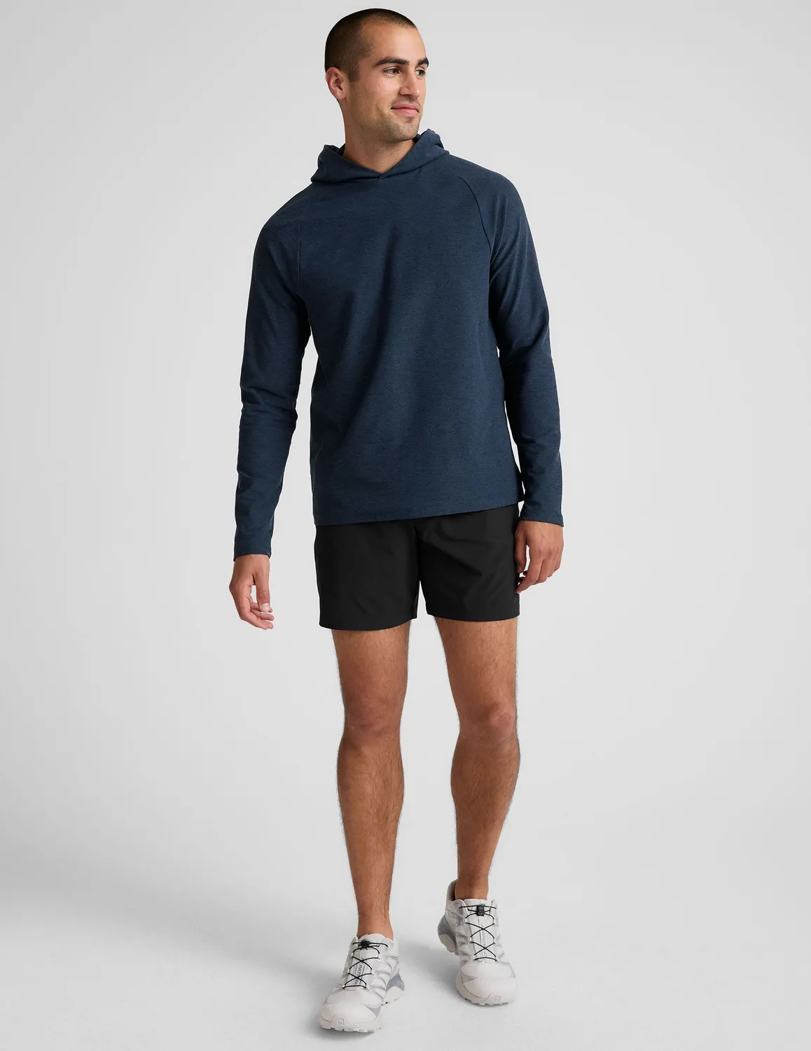 Beyond Yoga Spacedye Go-To hoodie herr navy fukttransporterande