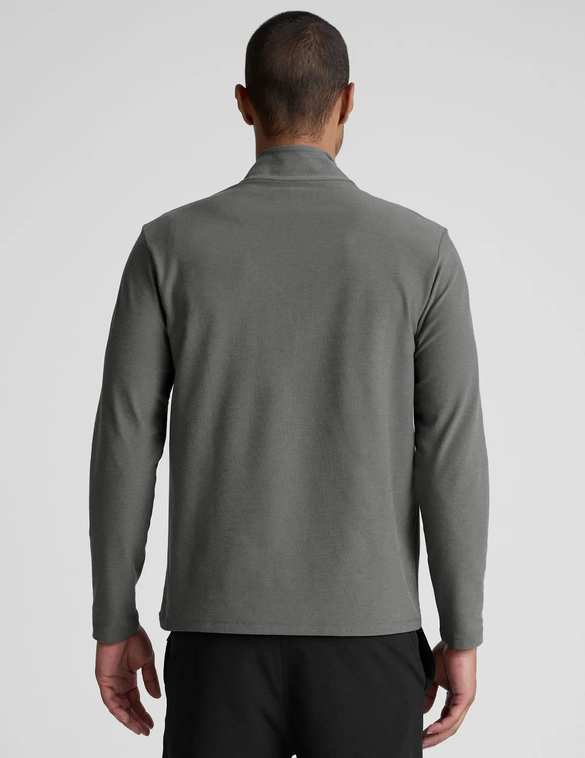 Beyond Yoga Spacedye Terrain quarter zip tröja Shadow Gray herr