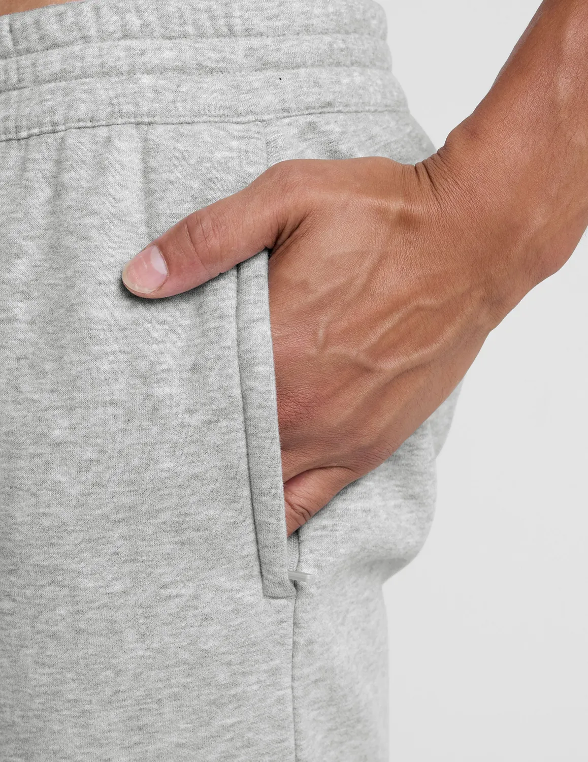 Beyond Yoga LuxeFleece Straight Leg Men's Pant mjukisbyxor Light Heather Gray