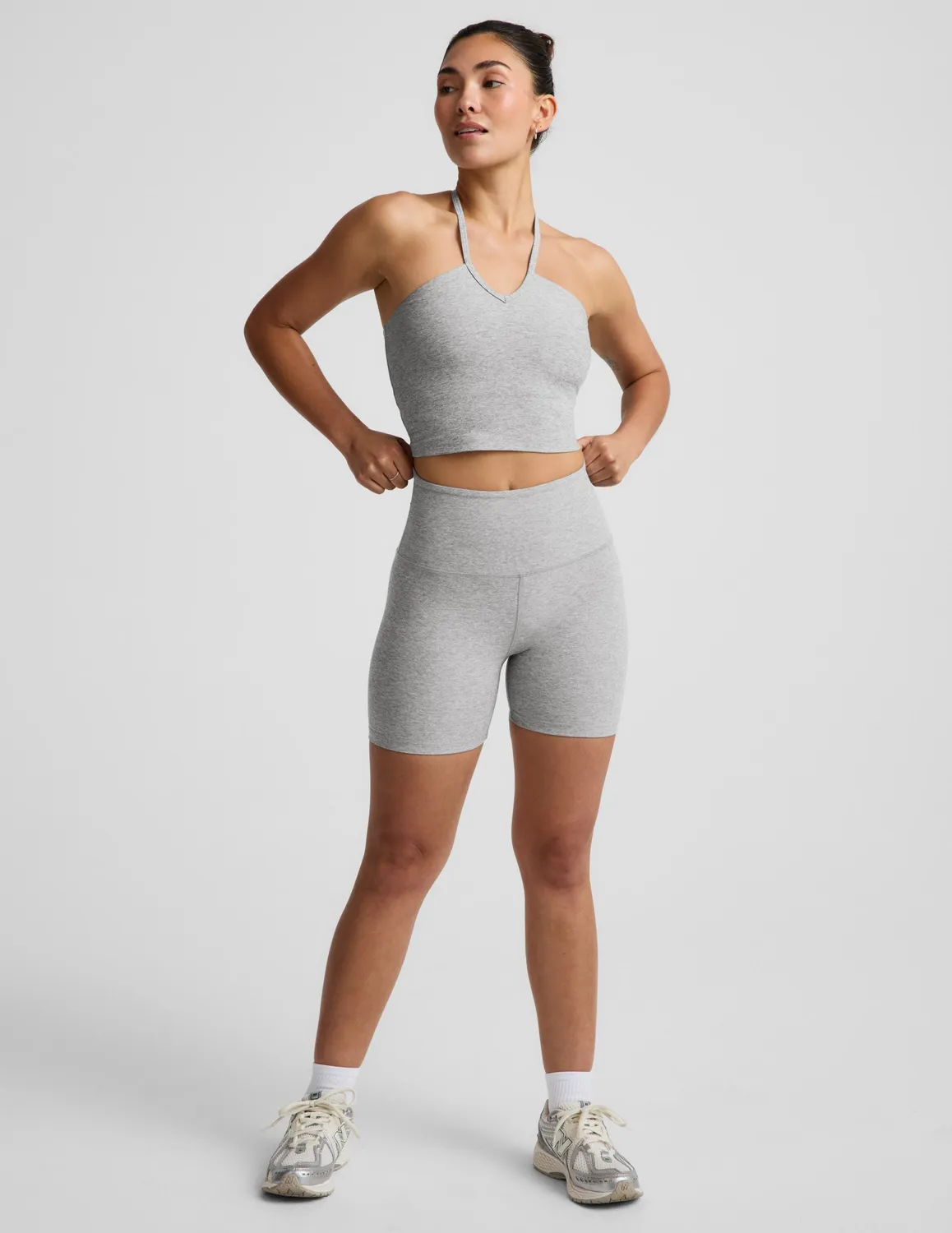 Beyond Yoga Spacedye Make It Strappy Tank träningslinne Silver Mist