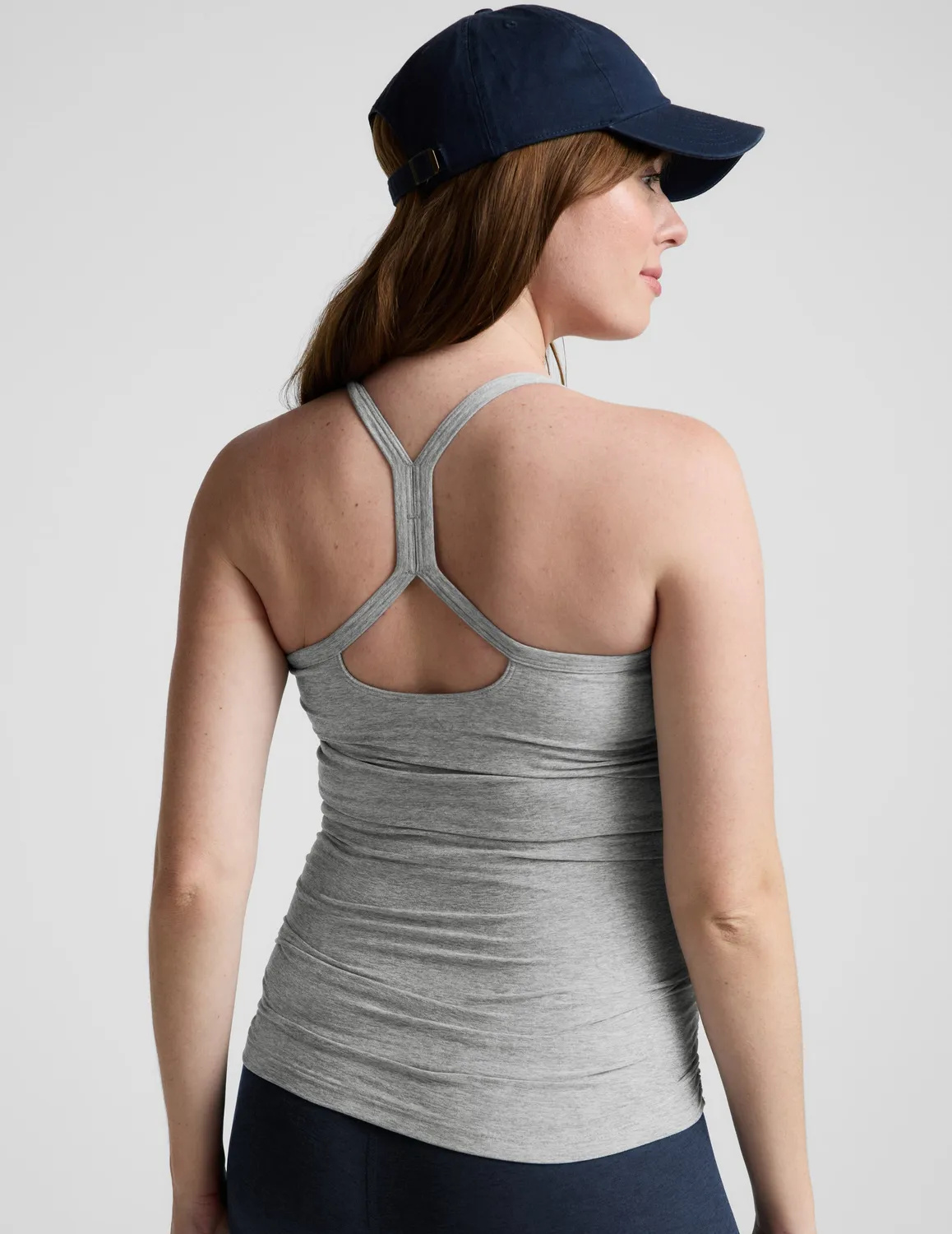 Beyond Yoga Spacedye Keep Your Cool Maternity Slim Racerback Tank linne ljusgrå