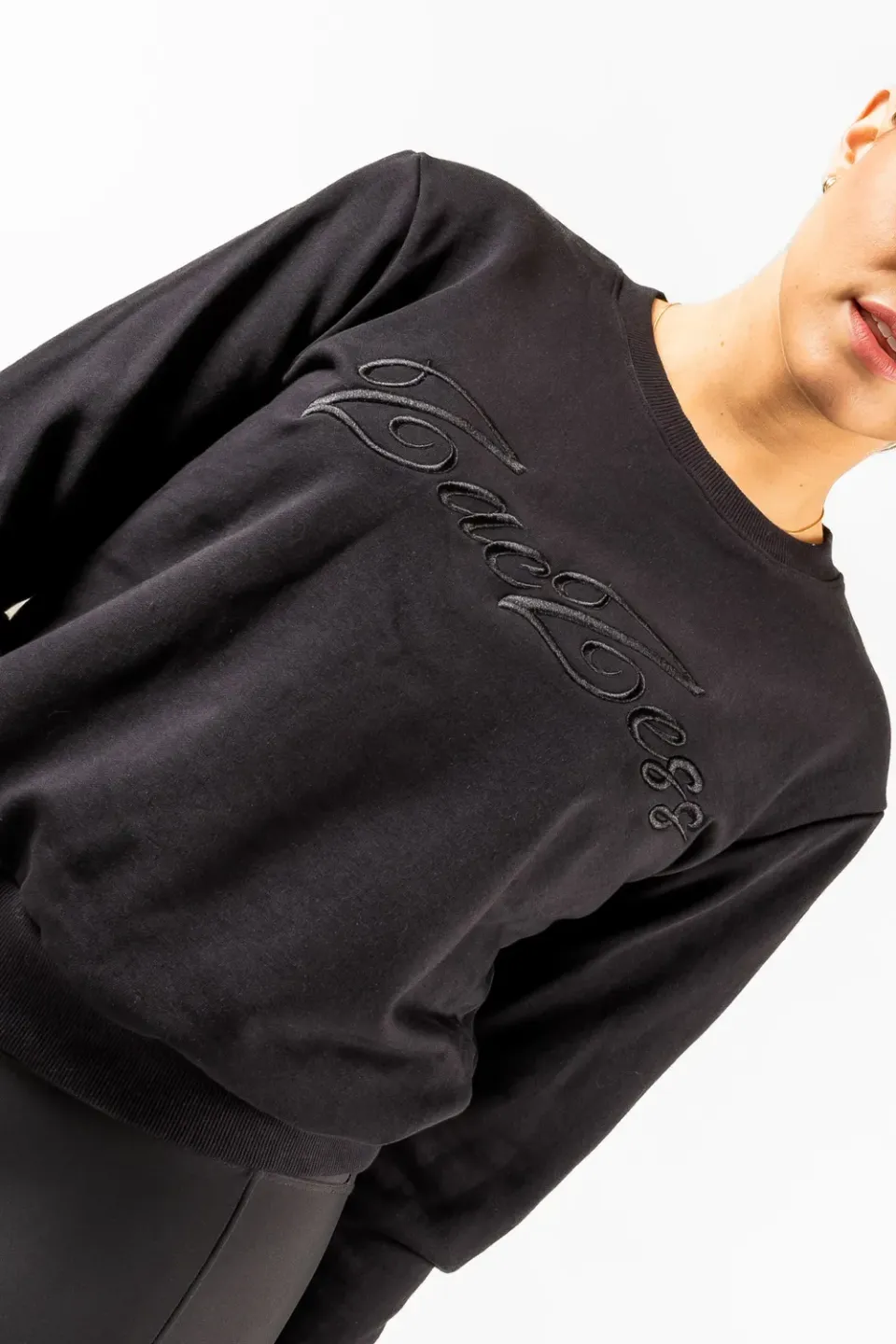 ZacZess YR Sweatshirt Black ridtröja junior cropped