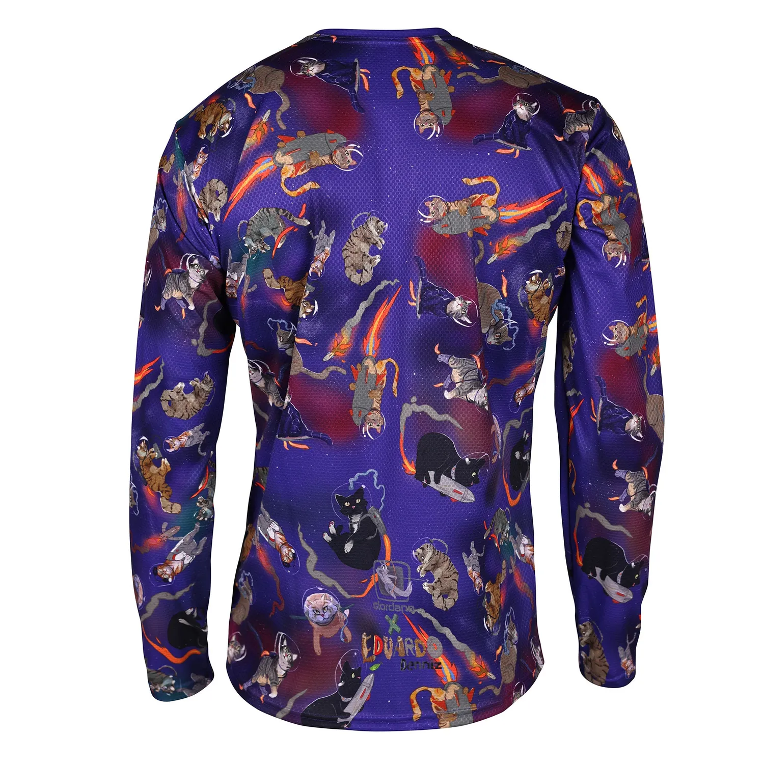 Giordana CATstronauts Long Sleeve Tee träningströja lila
