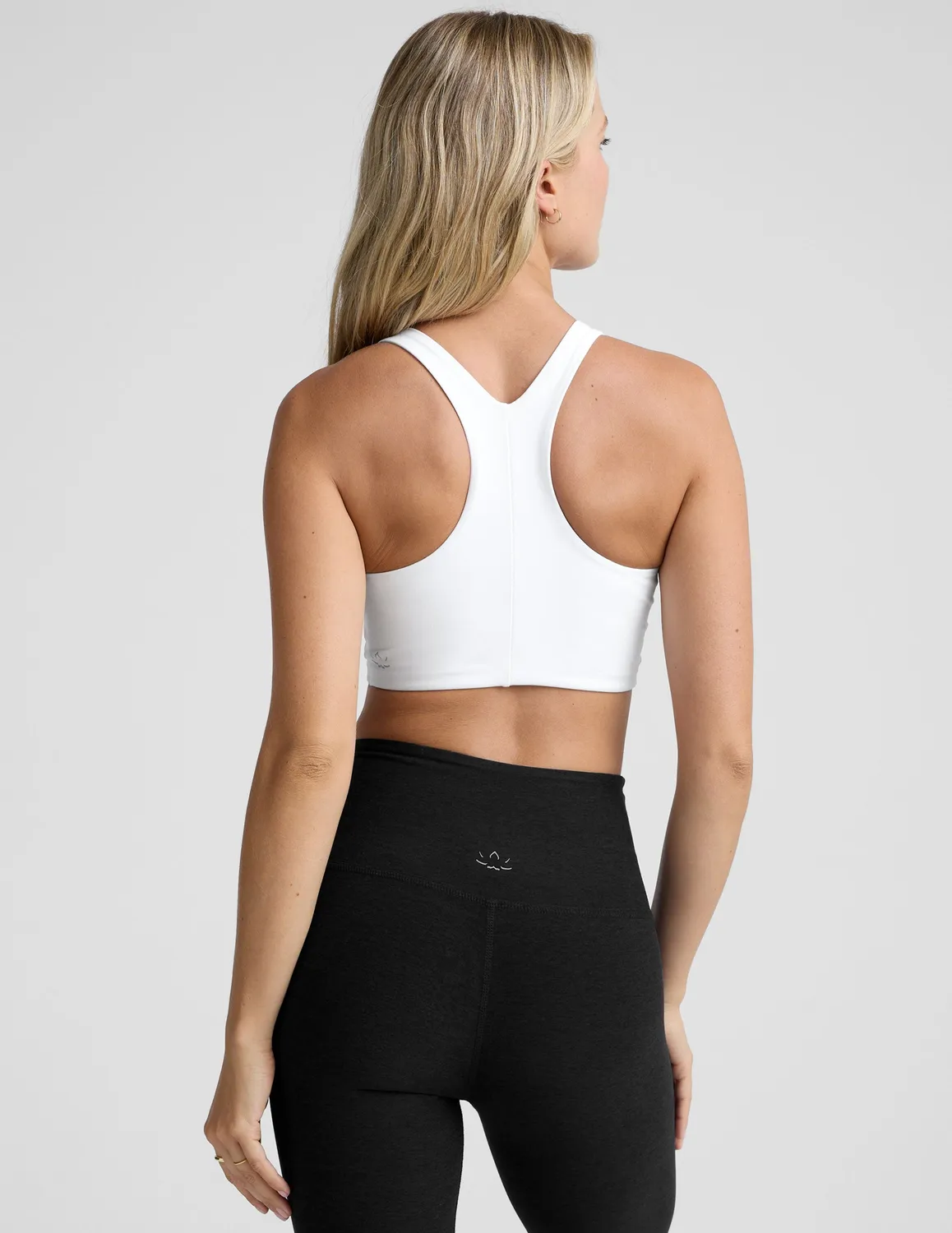 Beyond Yoga Spacedye Refocus Bra sportbh Cloud White hög hals