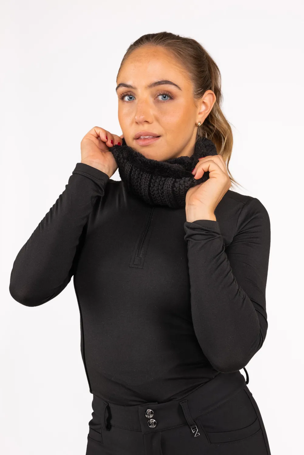 ZacZess Winter Scarf tubscarf svart teddyfoder