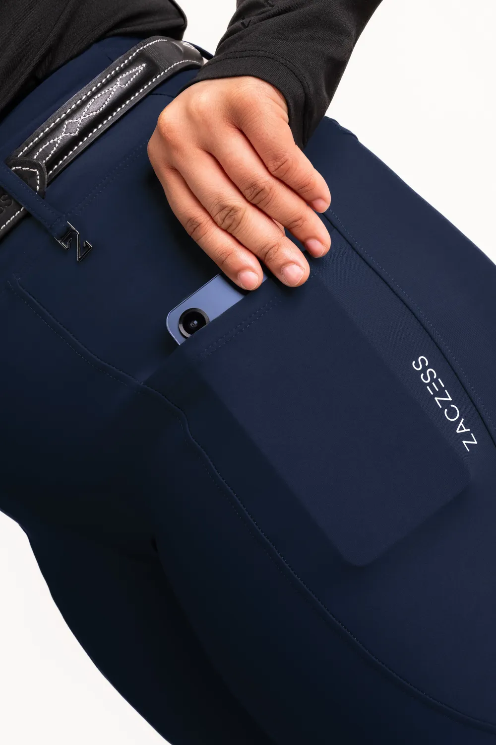 ZacZess London Navy Hybrid ridleggings plus marinblå