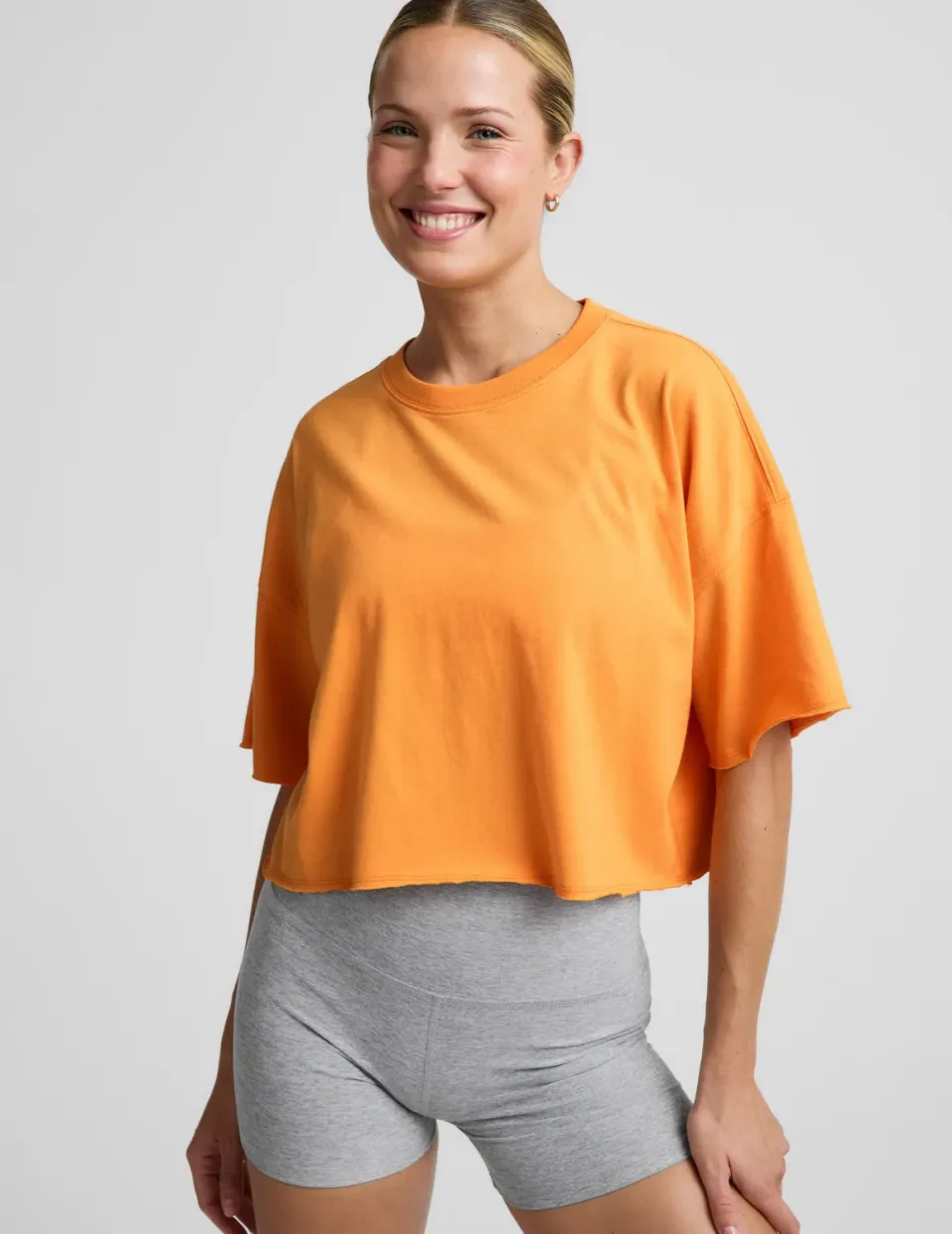 Beyond Yoga SoftKnit Better Than Ever Cropped t-shirt bright citrus