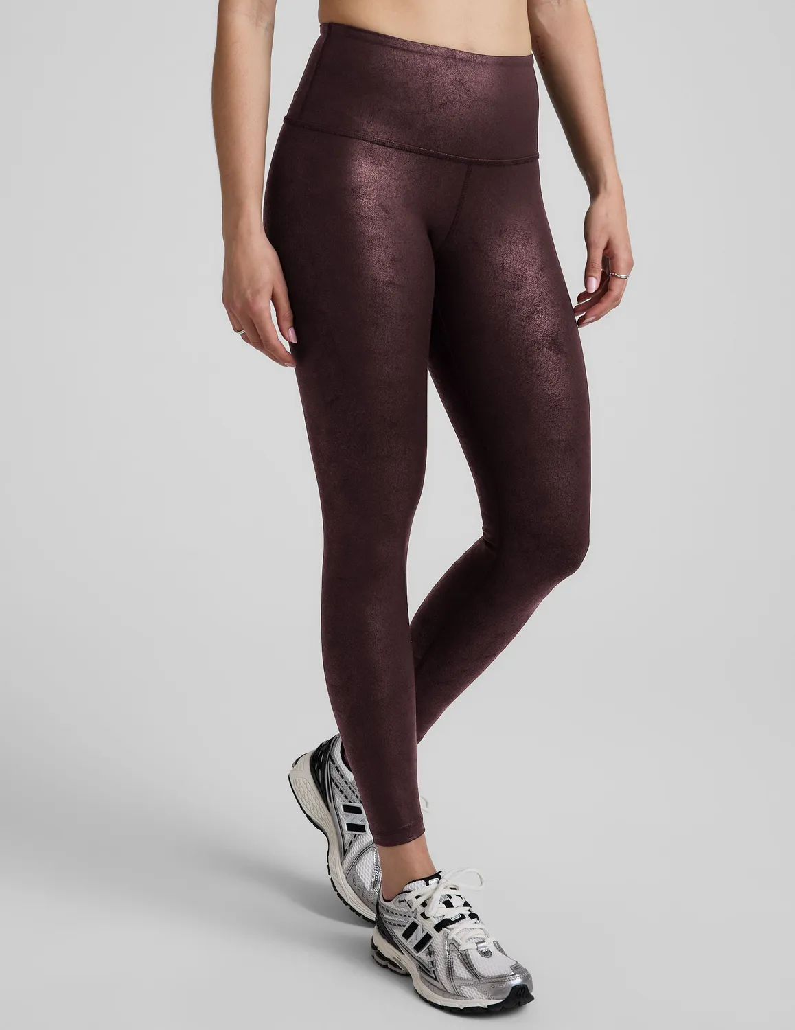 Beyond Yoga Leatherette Midi leggings Cherry high waist