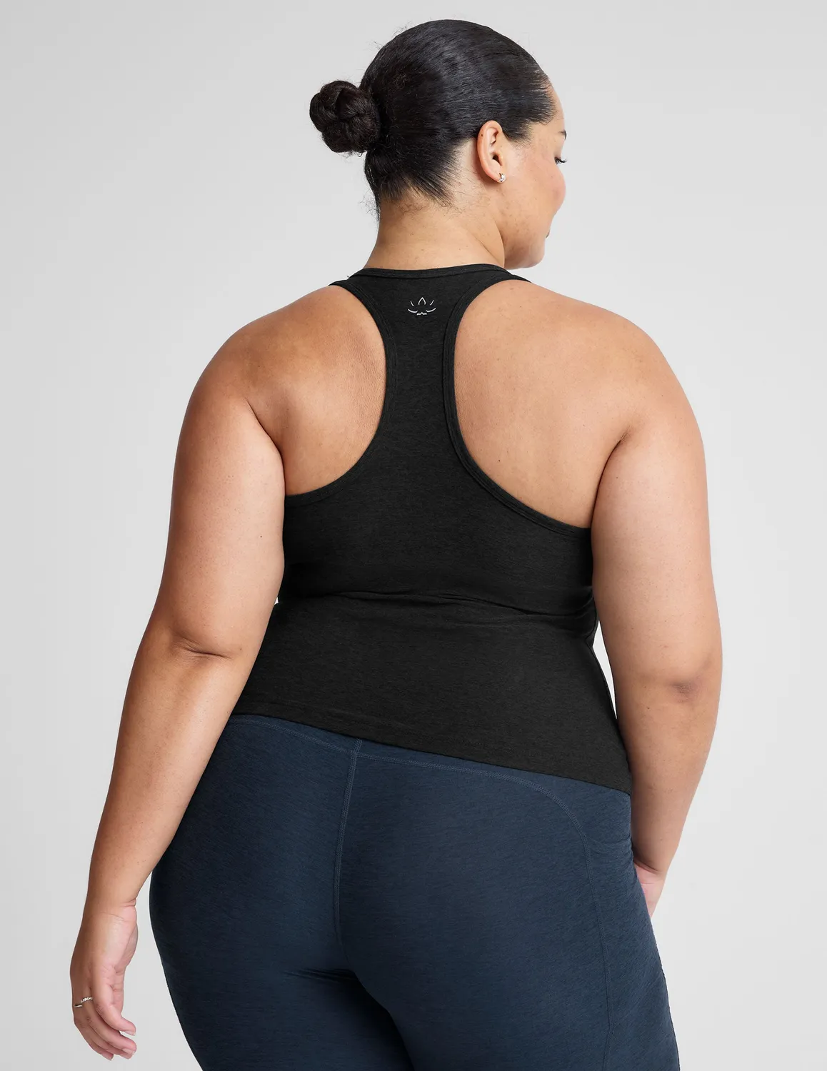 Beyond Yoga Spacedye Step Up Racerback träningstopp darkest night