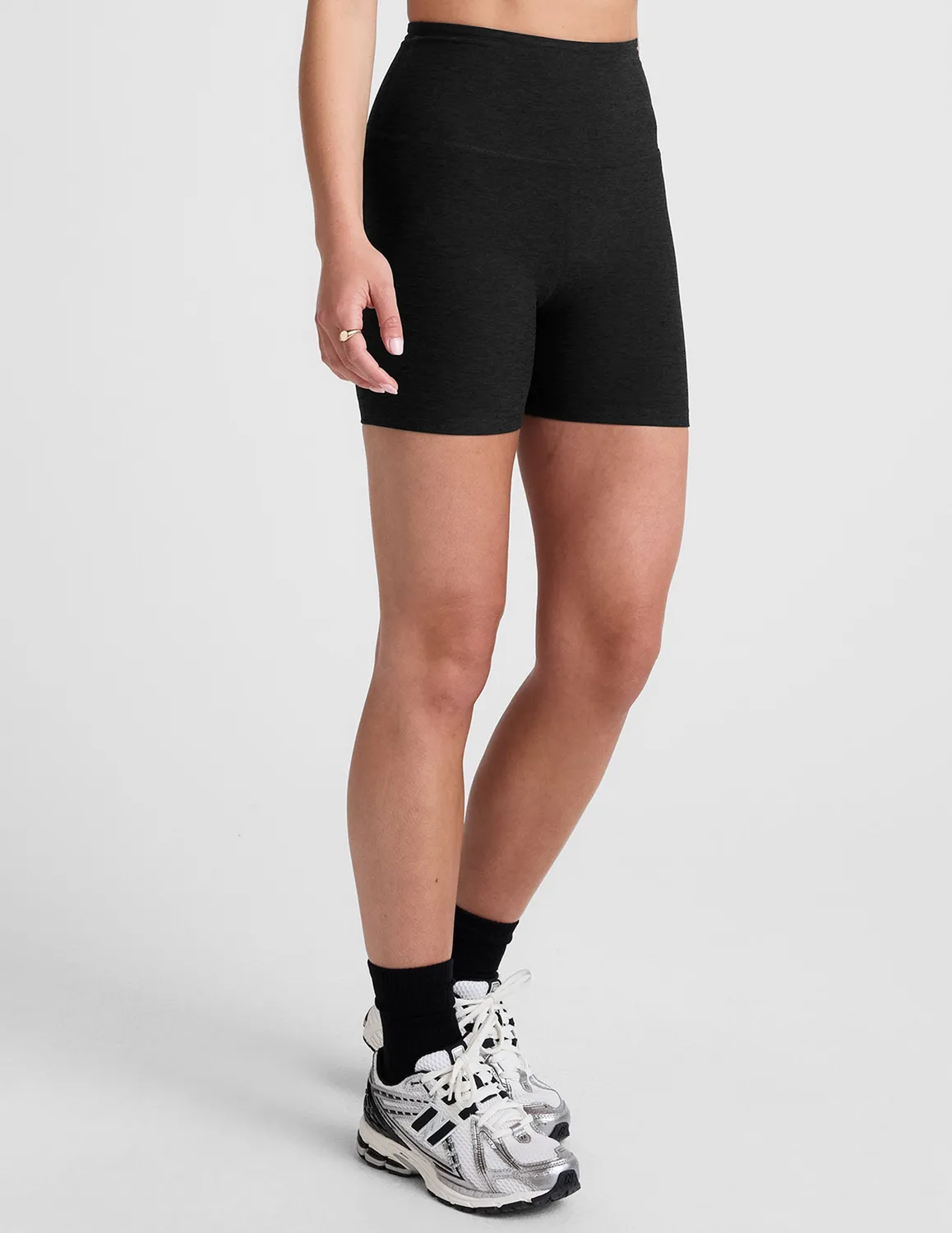 Beyond Yoga Spacedye Keep Pace 5 bikershorts Darkest Night hög