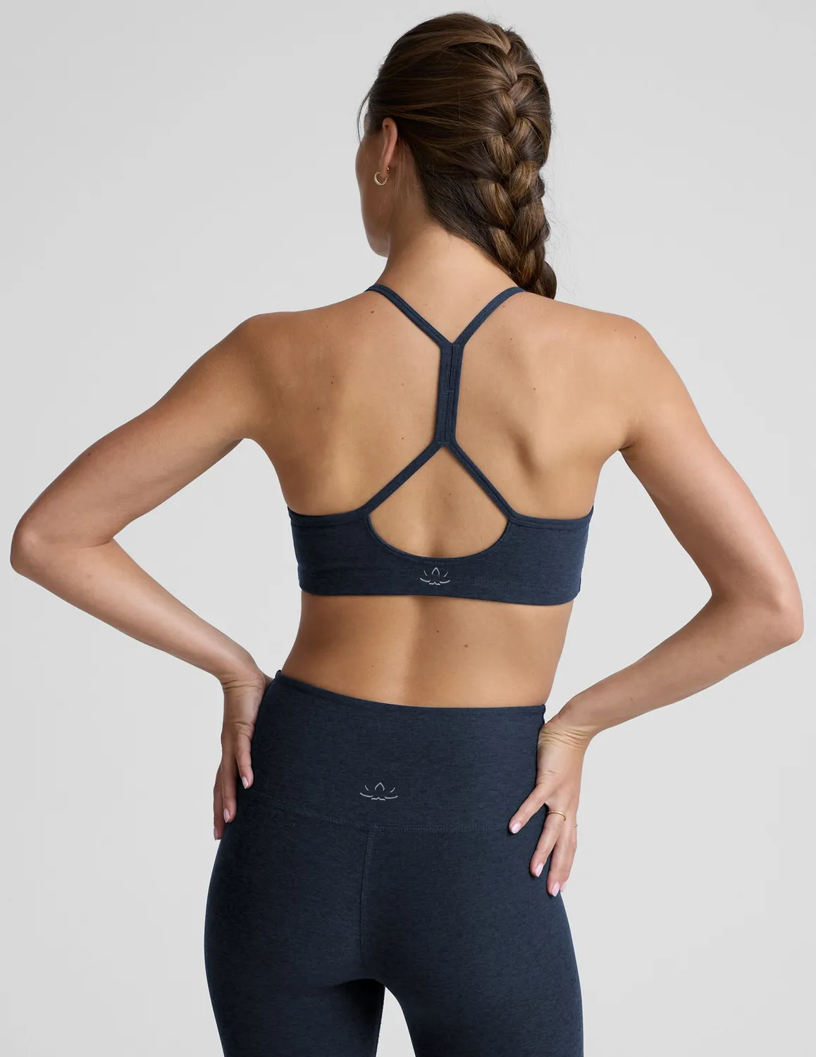 Beyond Yoga Spacedye Slim Racerback sport-bh Nocturnal Navy lätt stöd
