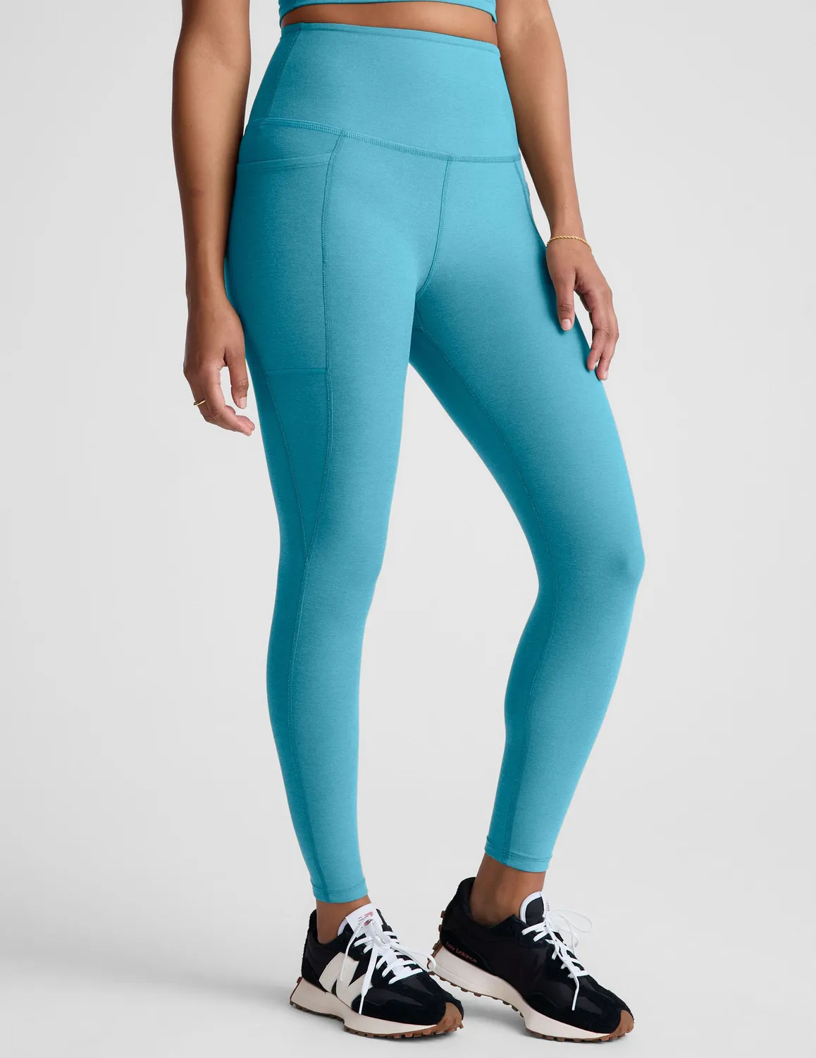 Beyond Yoga Spacedye Out Of Pocket High Waisted Midi Legging Surfer Blue Heather