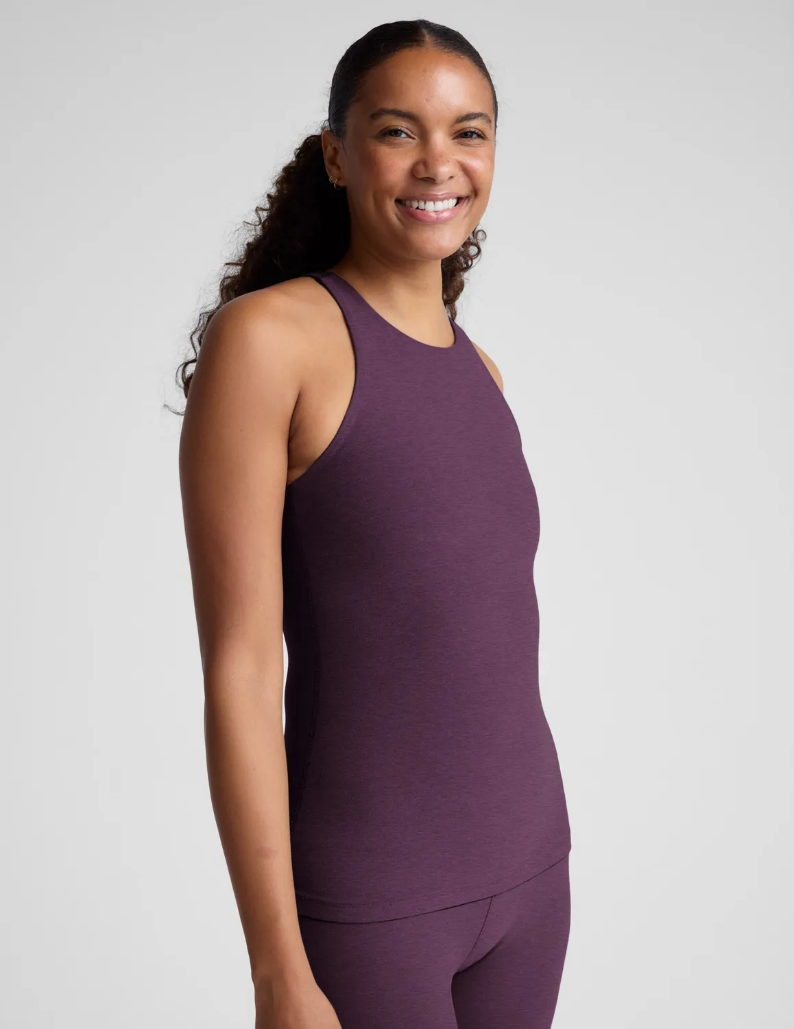 Beyond Yoga Spacedye Refocus Tank linne Blackberry med bh