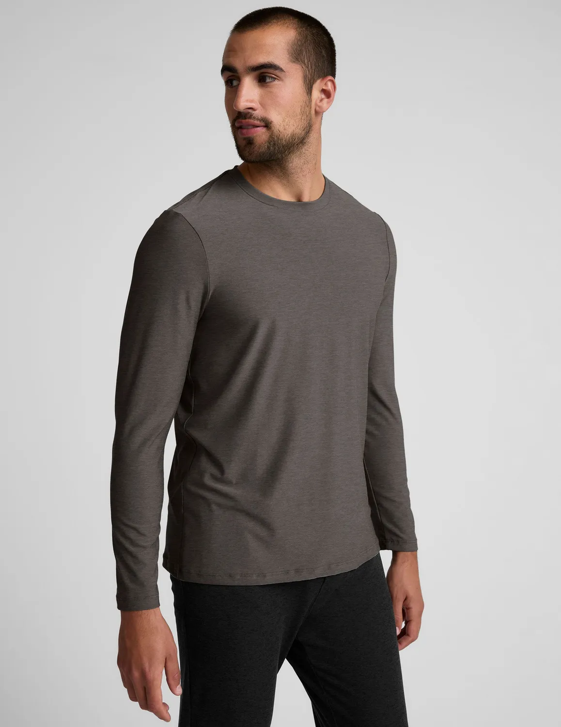 Beyond Yoga Always Beyond Long Sleeve Crew 2.0 tröja True Gray