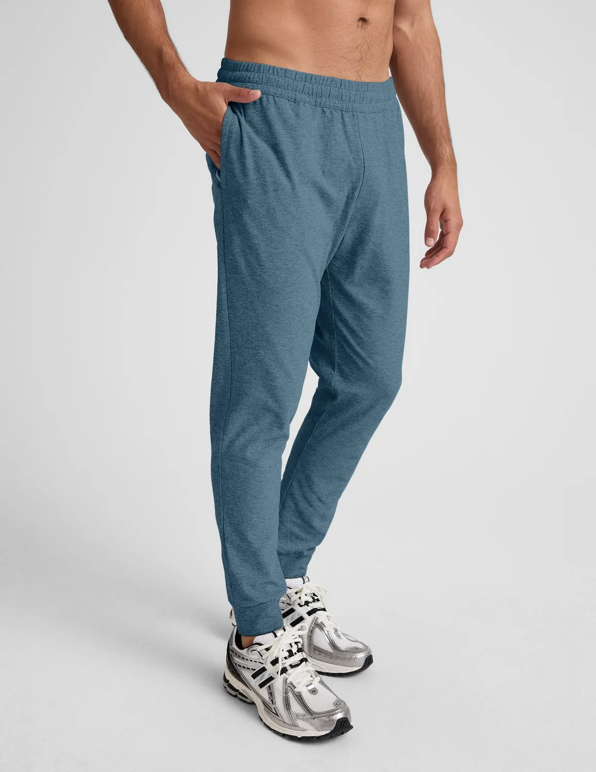 Beyond Yoga Spacedye Freefit Men's Jogger träningsbyxa Vintage Denim