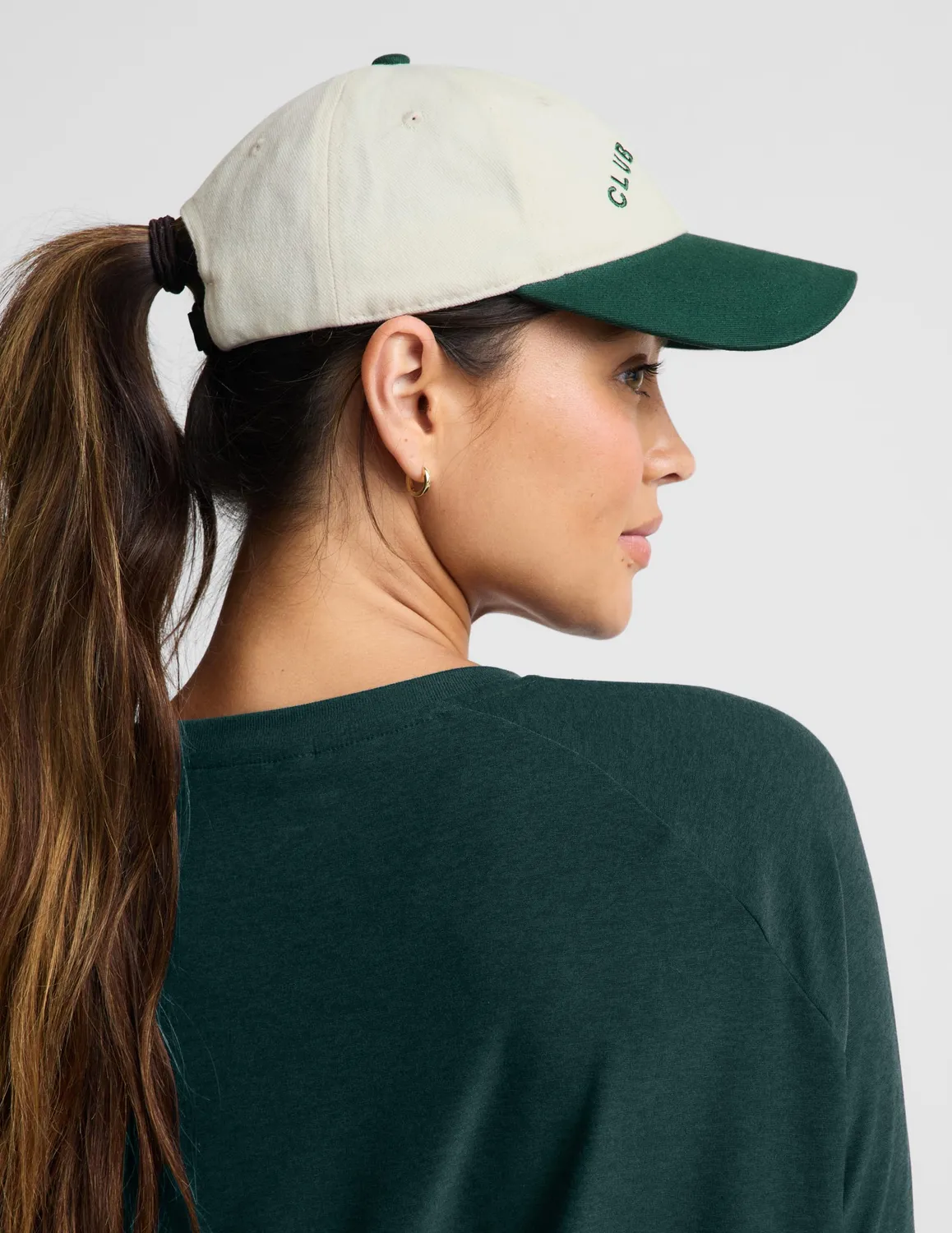Beyond Yoga Dad Hat keps Sea Salt Washed Dark Ivy justerbar
