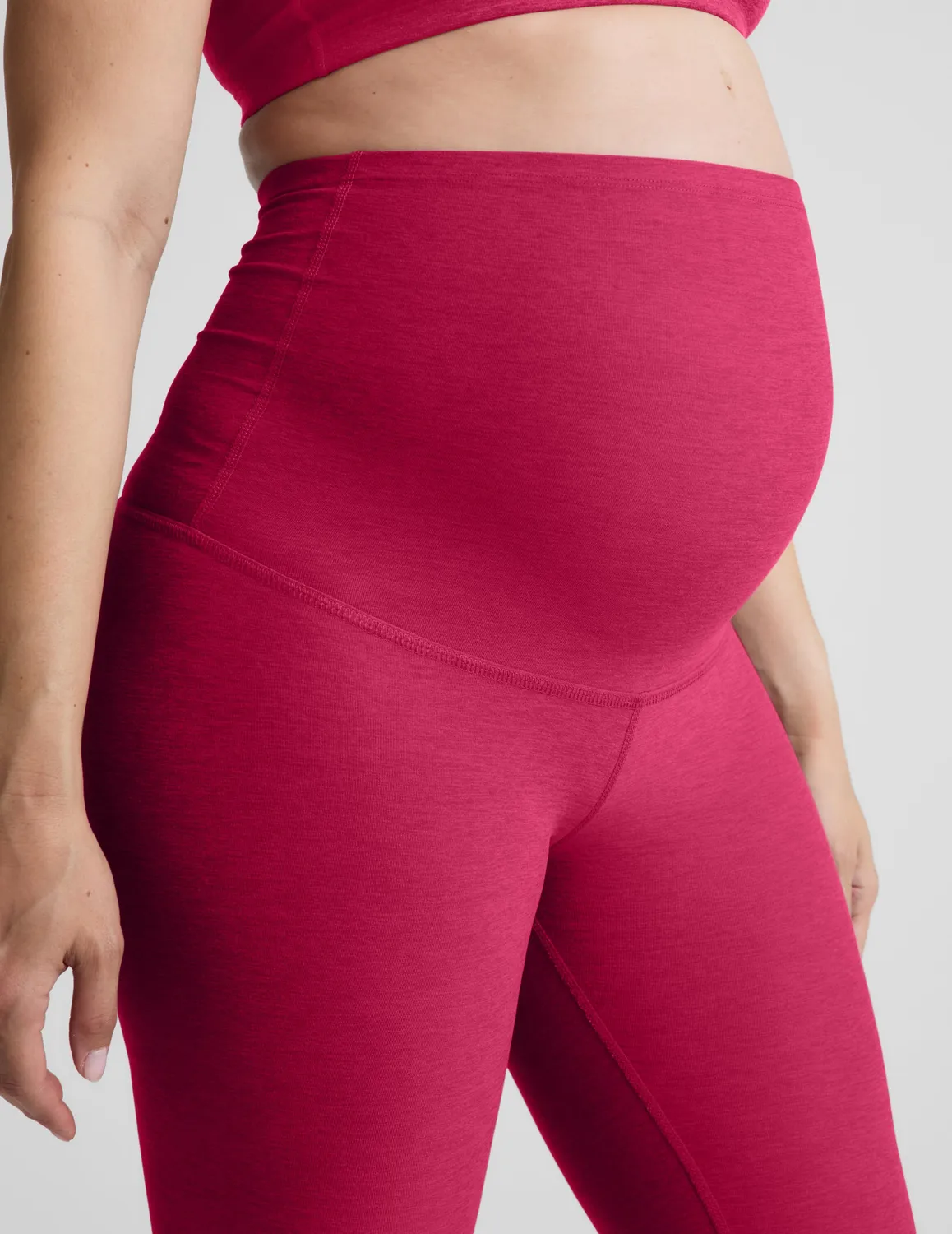Beyond Yoga Spacedye Love the Bump mammaleggings Berry Red midi