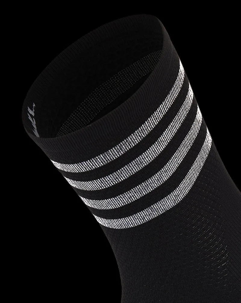 MB Wear Night Black cykelstrumpor svart 1 par – reflex