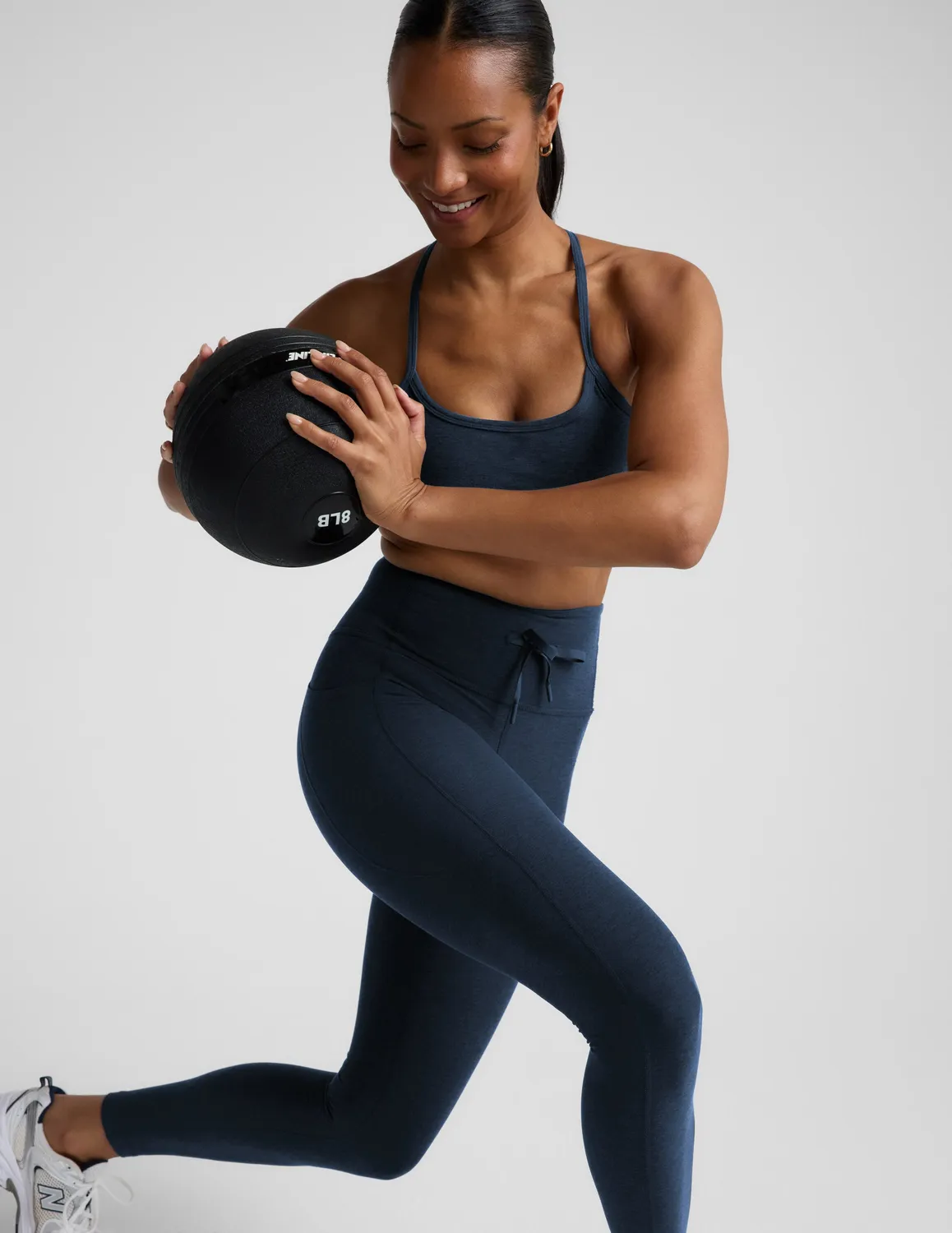 Beyond Yoga Spacedye Go Pocket Midi leggings marinblå ficka