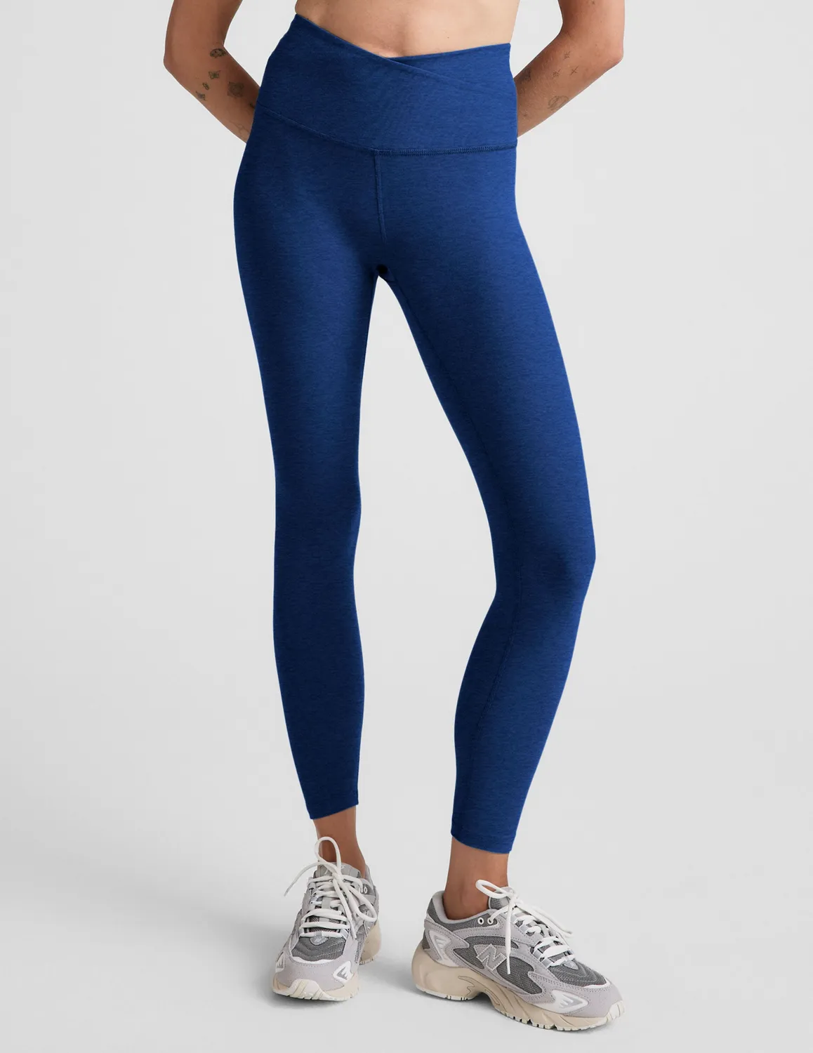 Beyond Yoga Spacedye At Your Leisure träningstights Marine Blue hög midja