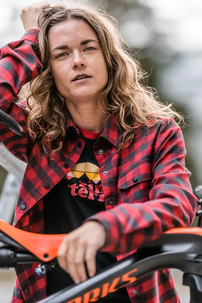 Zimtstern Timbaz Shirt flanellskjorta dam rutig stretch