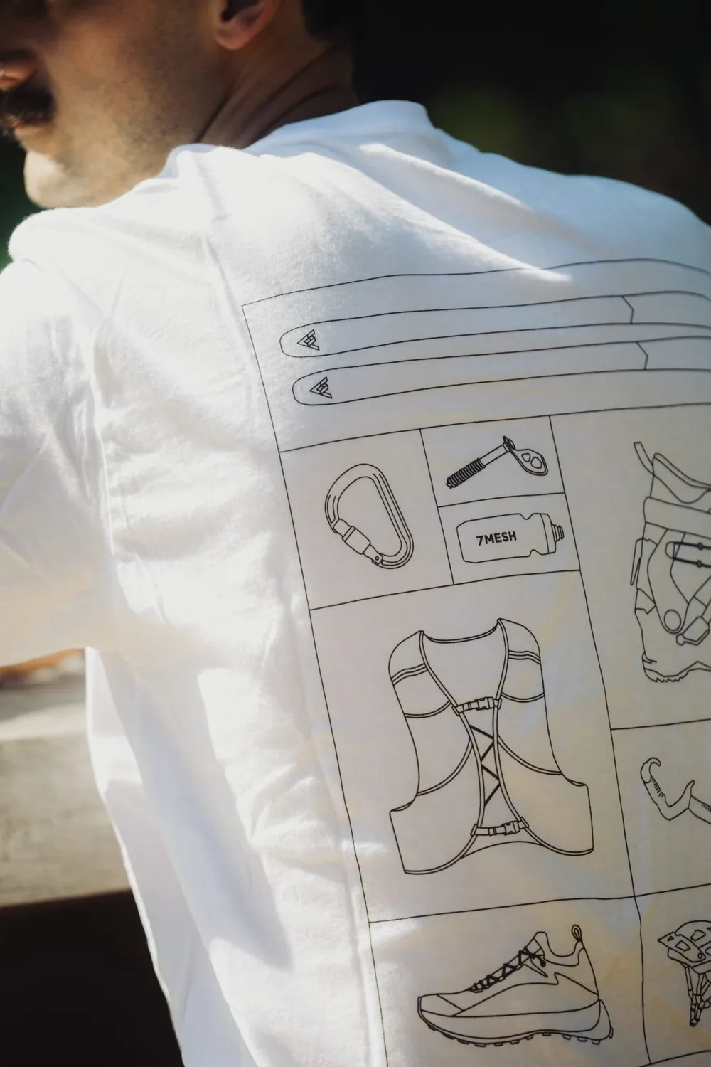 7MESH Podium Tee t-shirt Guardian White unisex