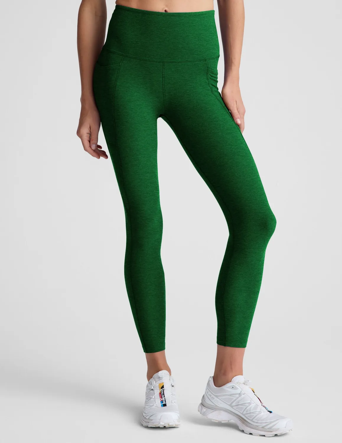 Beyond Yoga Spacedye Out Of Pocket High Waisted Midi leggings timjangrön med fickor