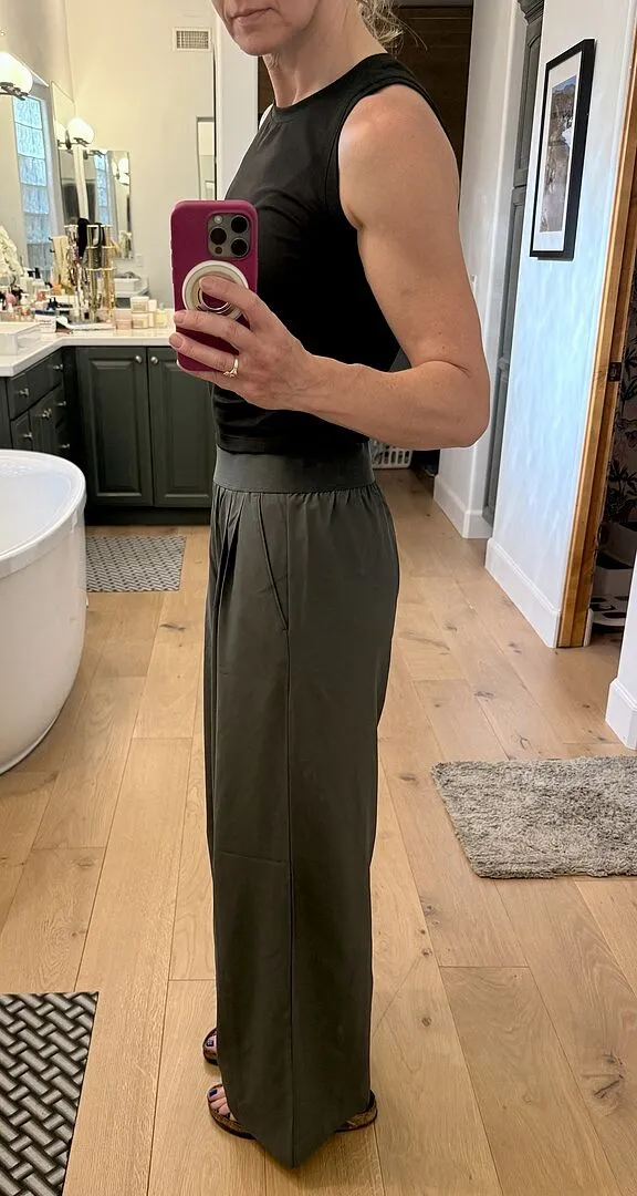 Beyond Yoga Elasticated Wide Leg Pant 31" byxor Cabernet röda