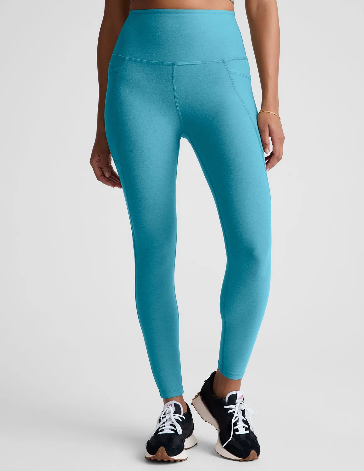 Beyond Yoga Spacedye Out Of Pocket High Waisted Midi Legging Surfer Blue Heather