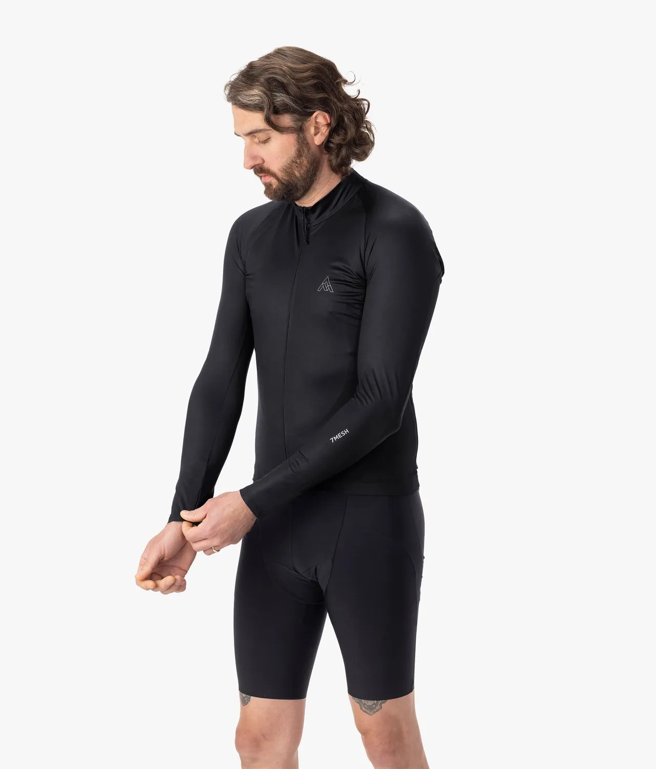 7MESH Atlas Long Sleeve cykeltröja herr svart långärmad