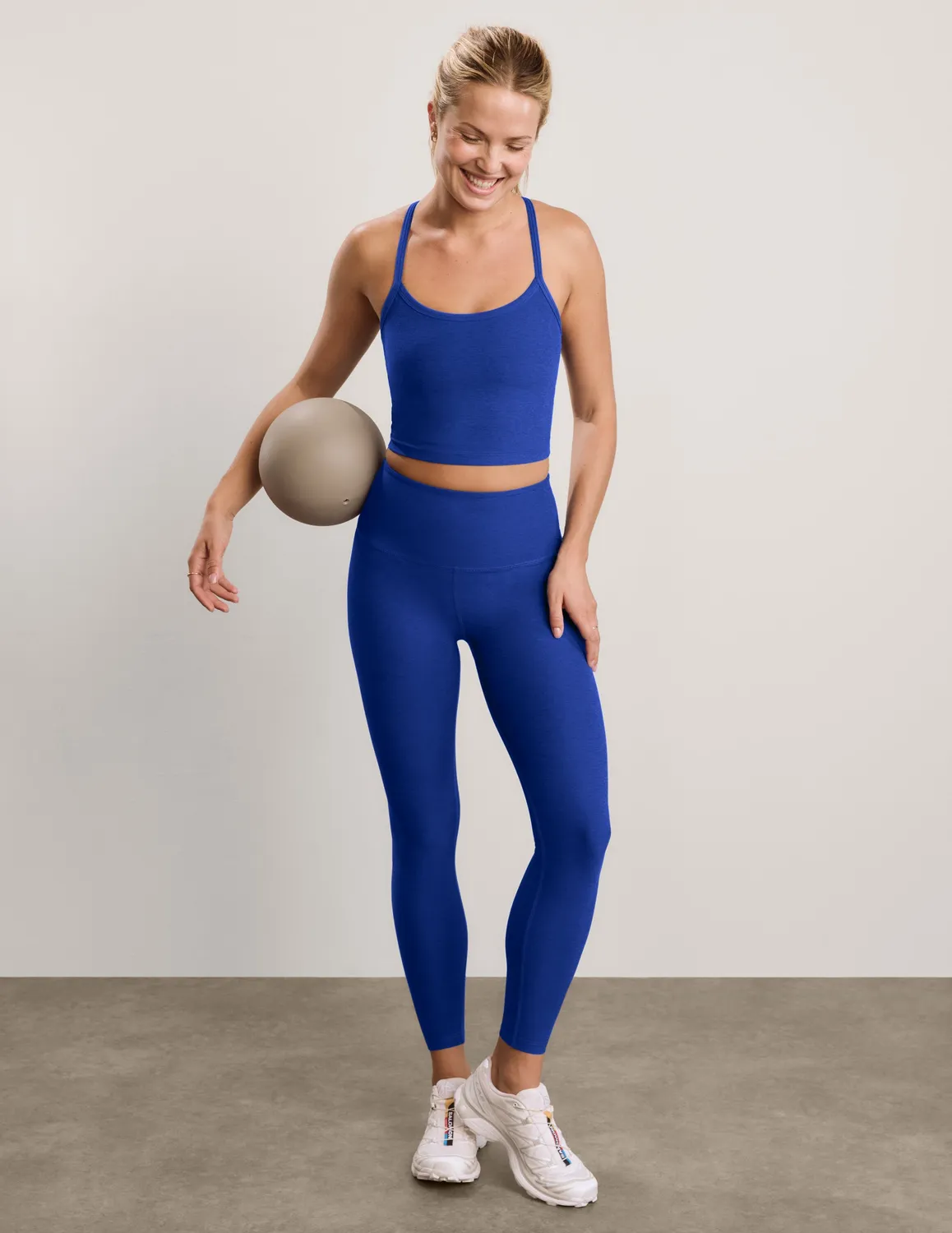 Beyond Yoga Spacedye Caught In The Midi High Waisted leggings Ultra Blue mjuk