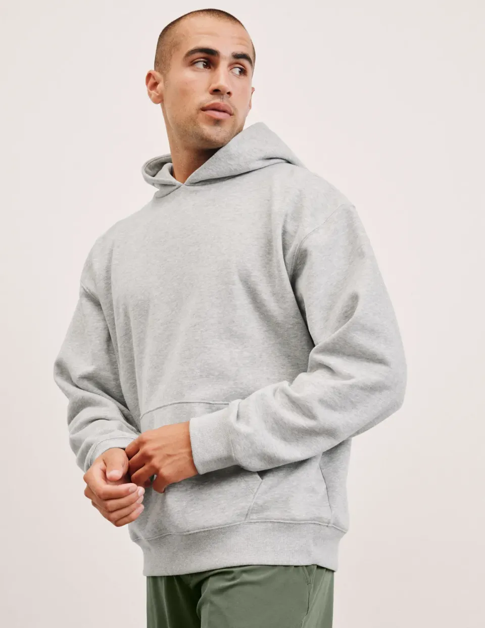 Beyond Yoga LuxeFleece Classic hoodie light heather gray