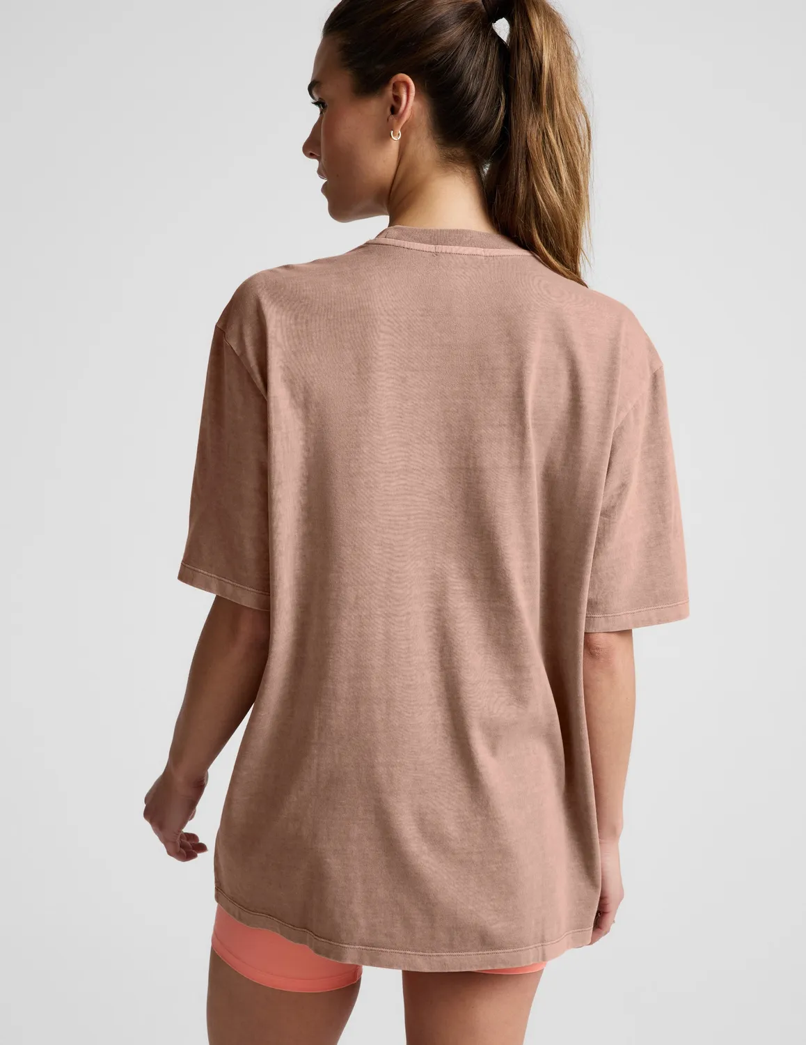 Beyond Yoga SoftKnit Better Than Ever Oversized t-shirt Tan bomull