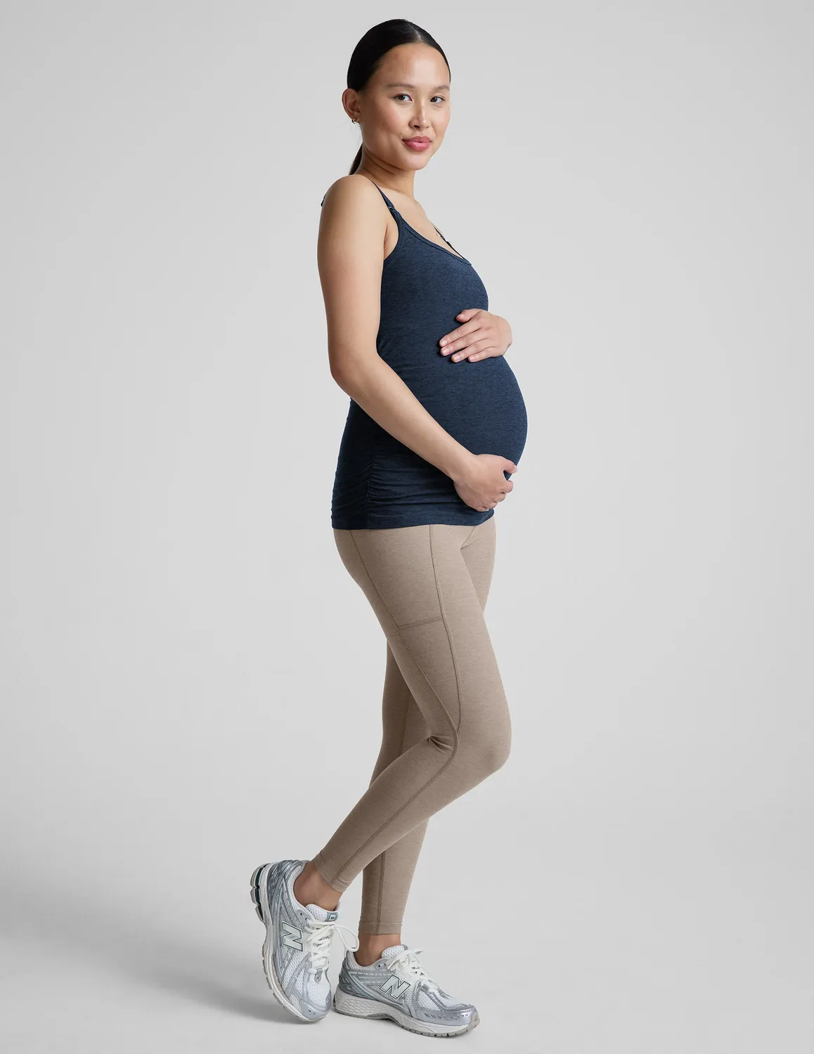 Beyond Yoga Spacedye Keep It Simple Nursing Tank amningstopp Nocturnal Navy marin