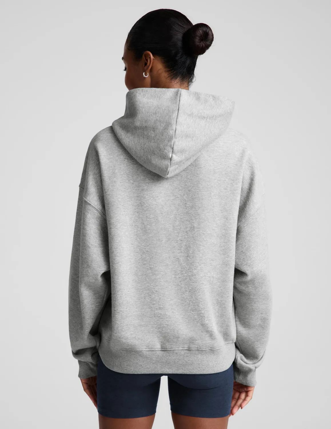 Beyond Yoga LuxeFleece 2.0 Hoodie hoodtröja Heather Gray bomull