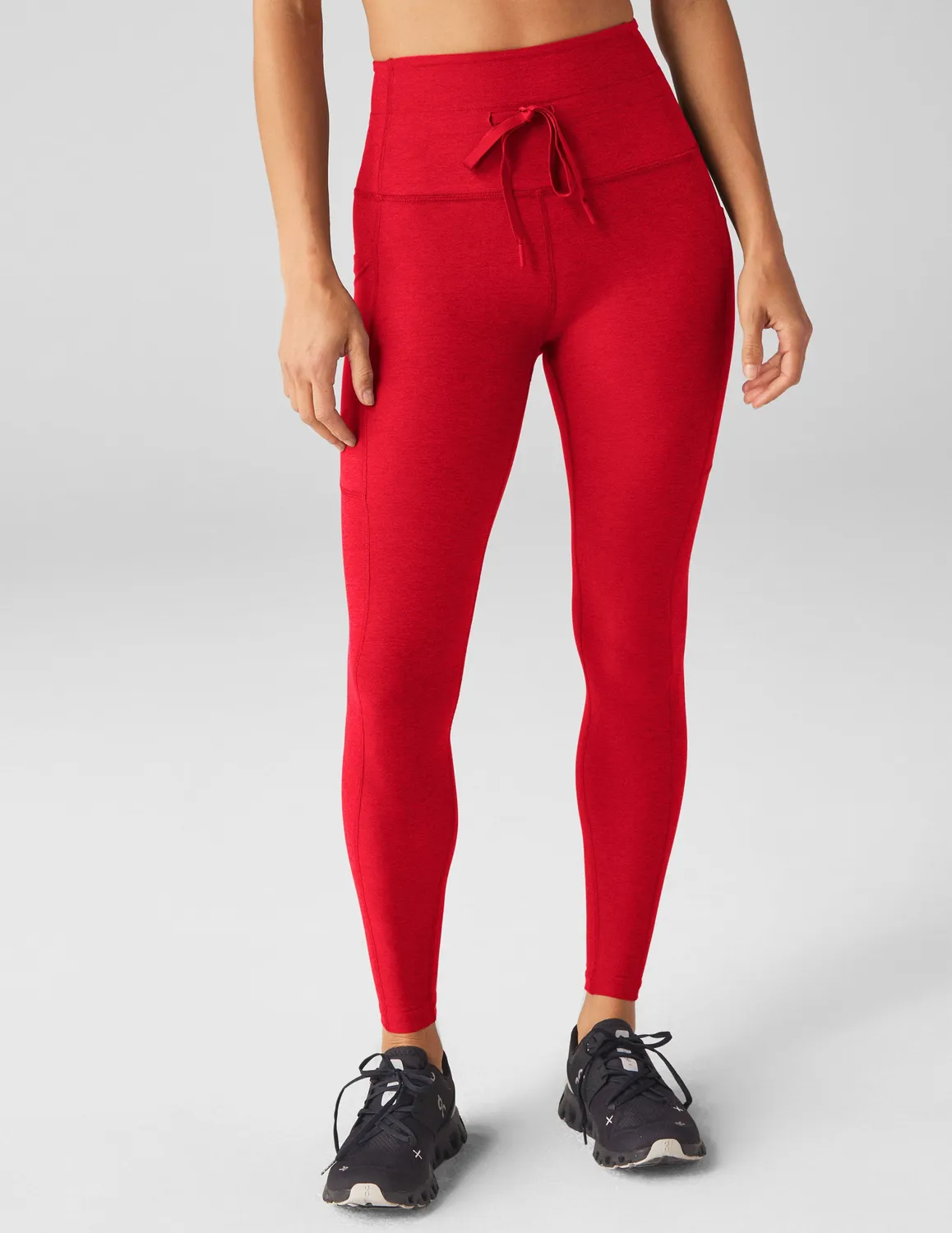 Beyond Yoga Spacedye Go Pocket Midi leggings Candy Apple Red med fickor
