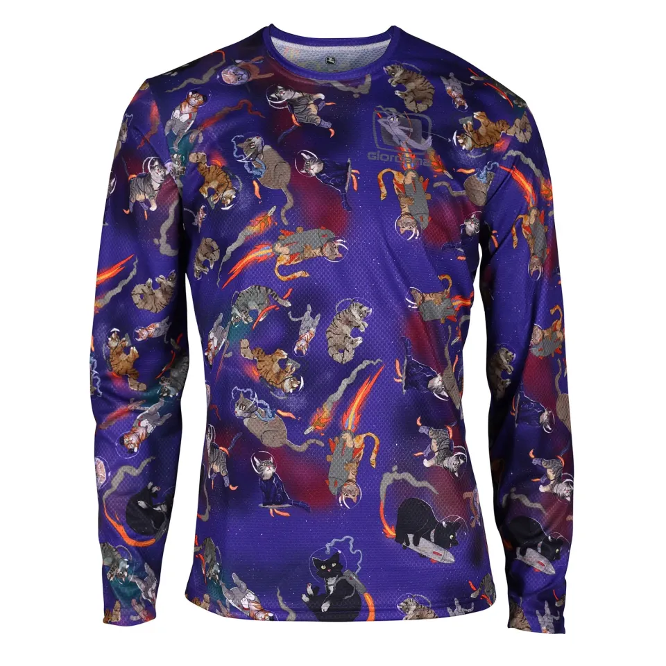 Giordana CATstronauts Long Sleeve Tee träningströja lila