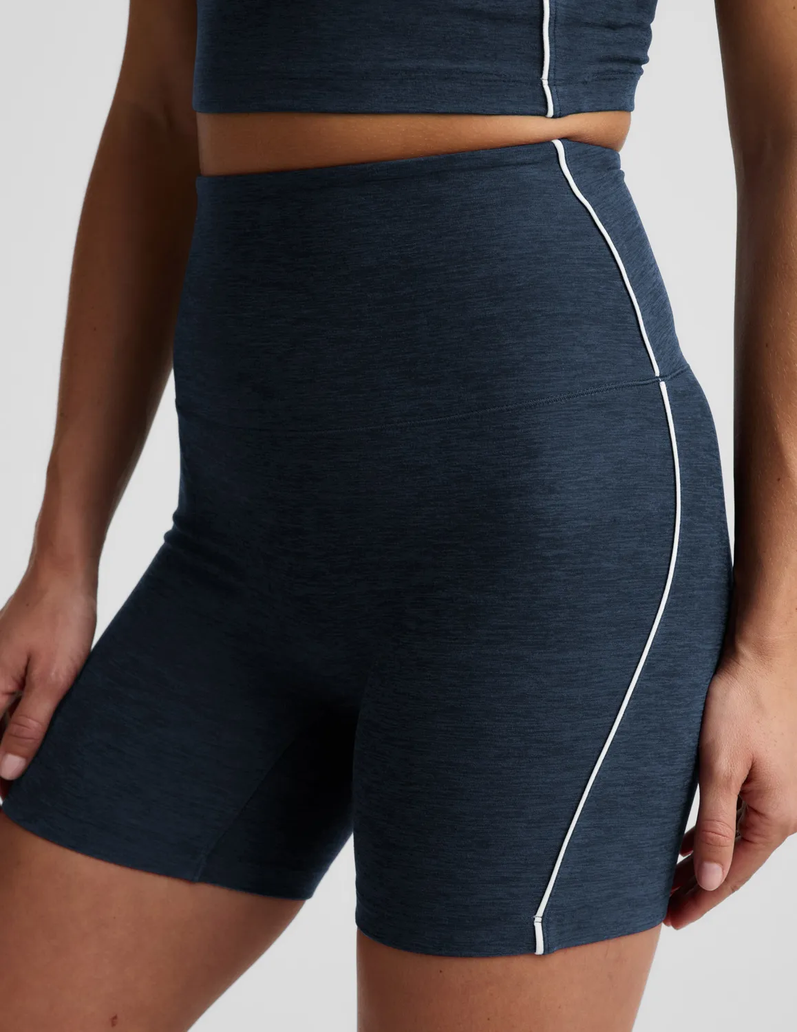 Beyond Yoga Spacedye Streamline 5" Shorts Nocturnal Navy mörkblå