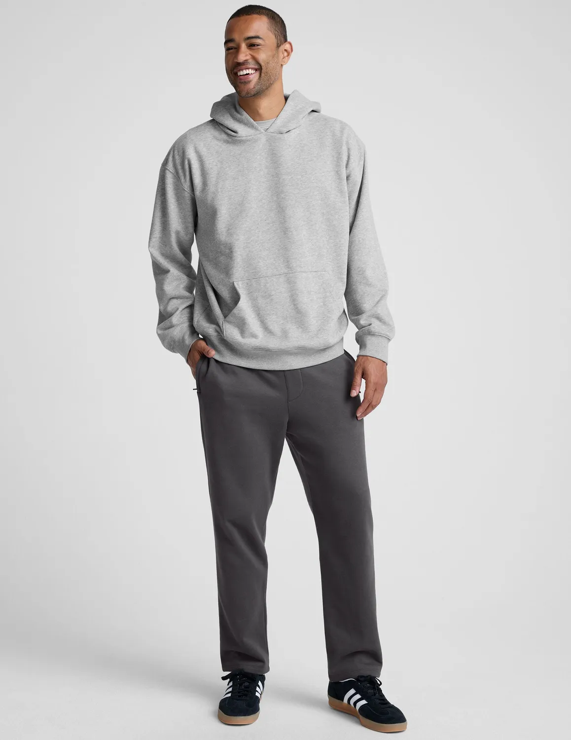 Beyond Yoga LuxeFleece Straight Leg Men's Pant joggerbyxor Black Ash