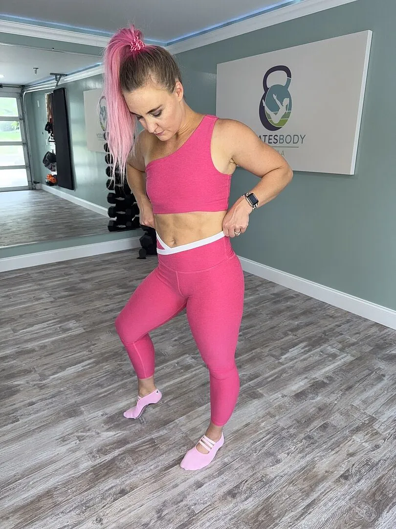 Beyond Yoga Spacedye Outlines High Waisted Midi tights marinblå